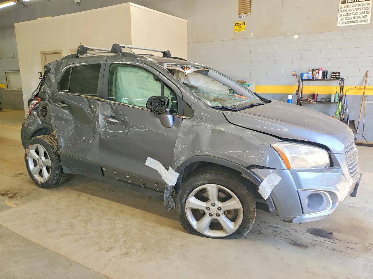 2015 Chevrolet Trax Ltz Gray vin: KL7CJTSB8FB088347