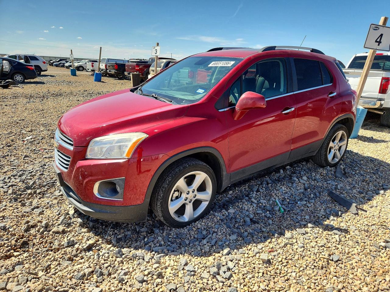2015 Chevrolet Trax Ltz Red vin: KL7CJTSB9FB150922