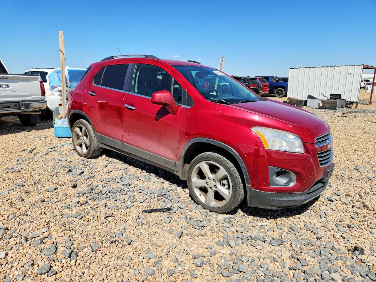 2015 Chevrolet Trax Ltz Red vin: KL7CJTSB9FB150922