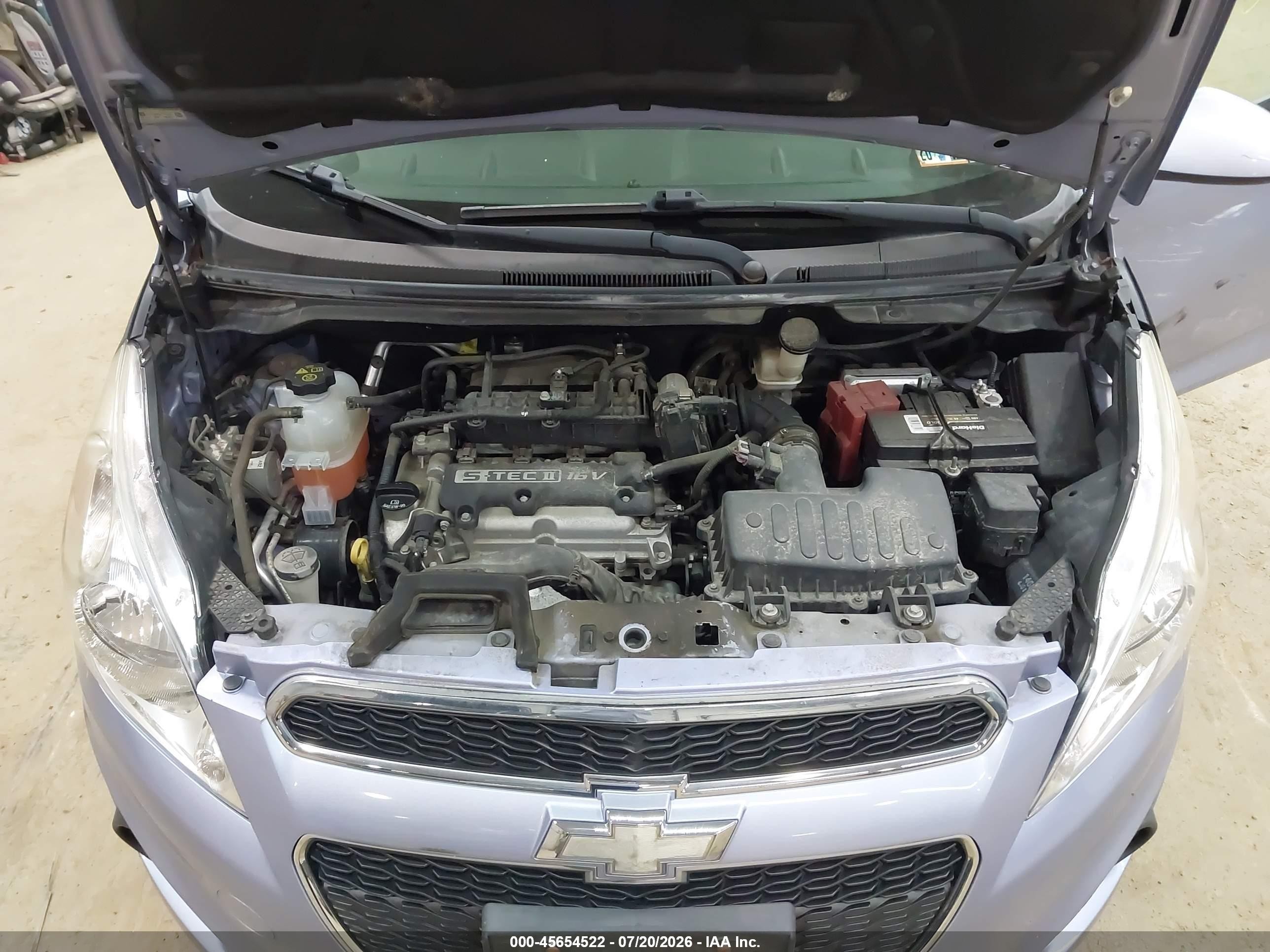 2015 Chevrolet Spark Ls Manual Light Blue vin: KL8CA6S90FC713103