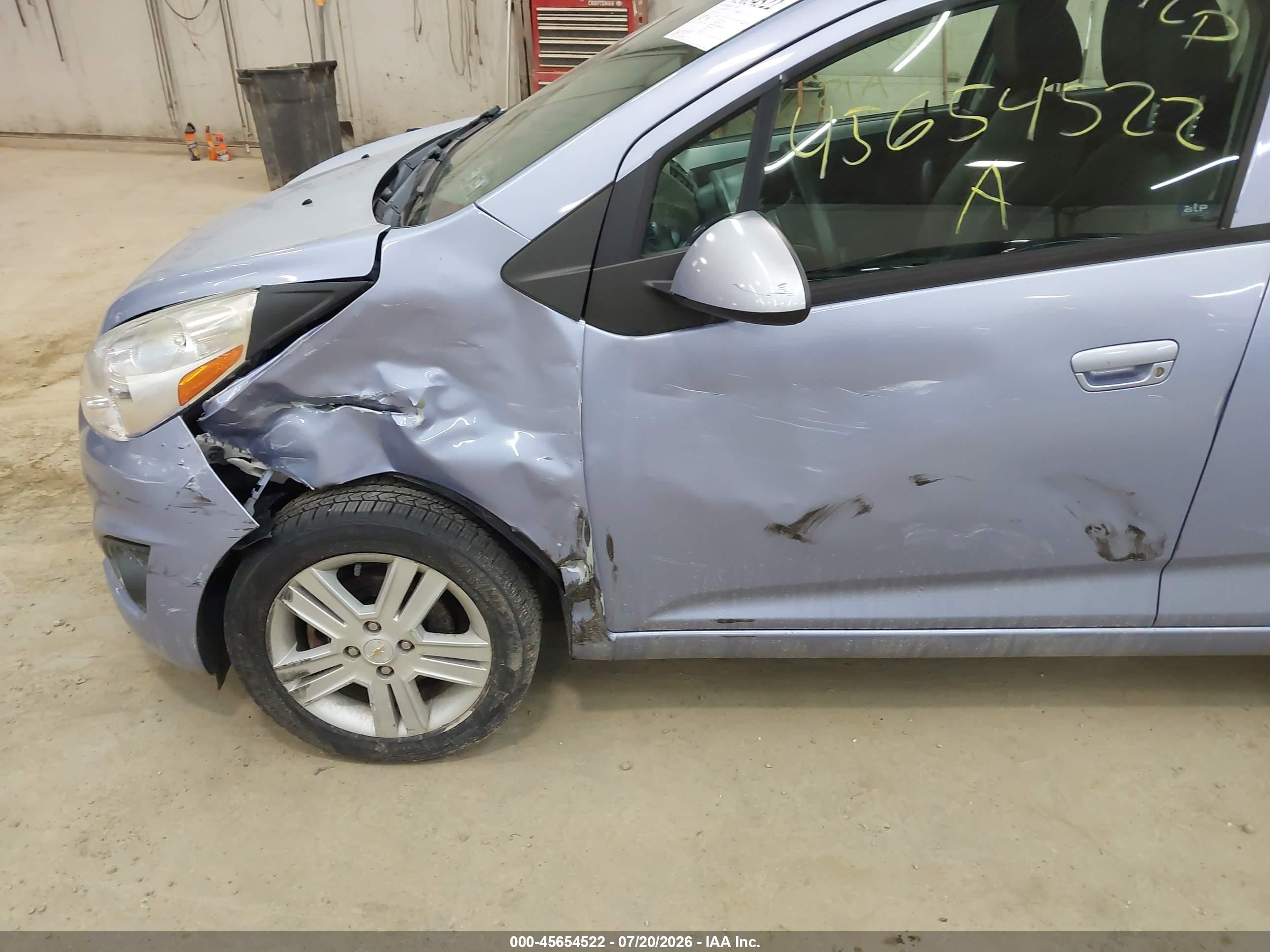 2015 Chevrolet Spark Ls Manual Light Blue vin: KL8CA6S90FC713103