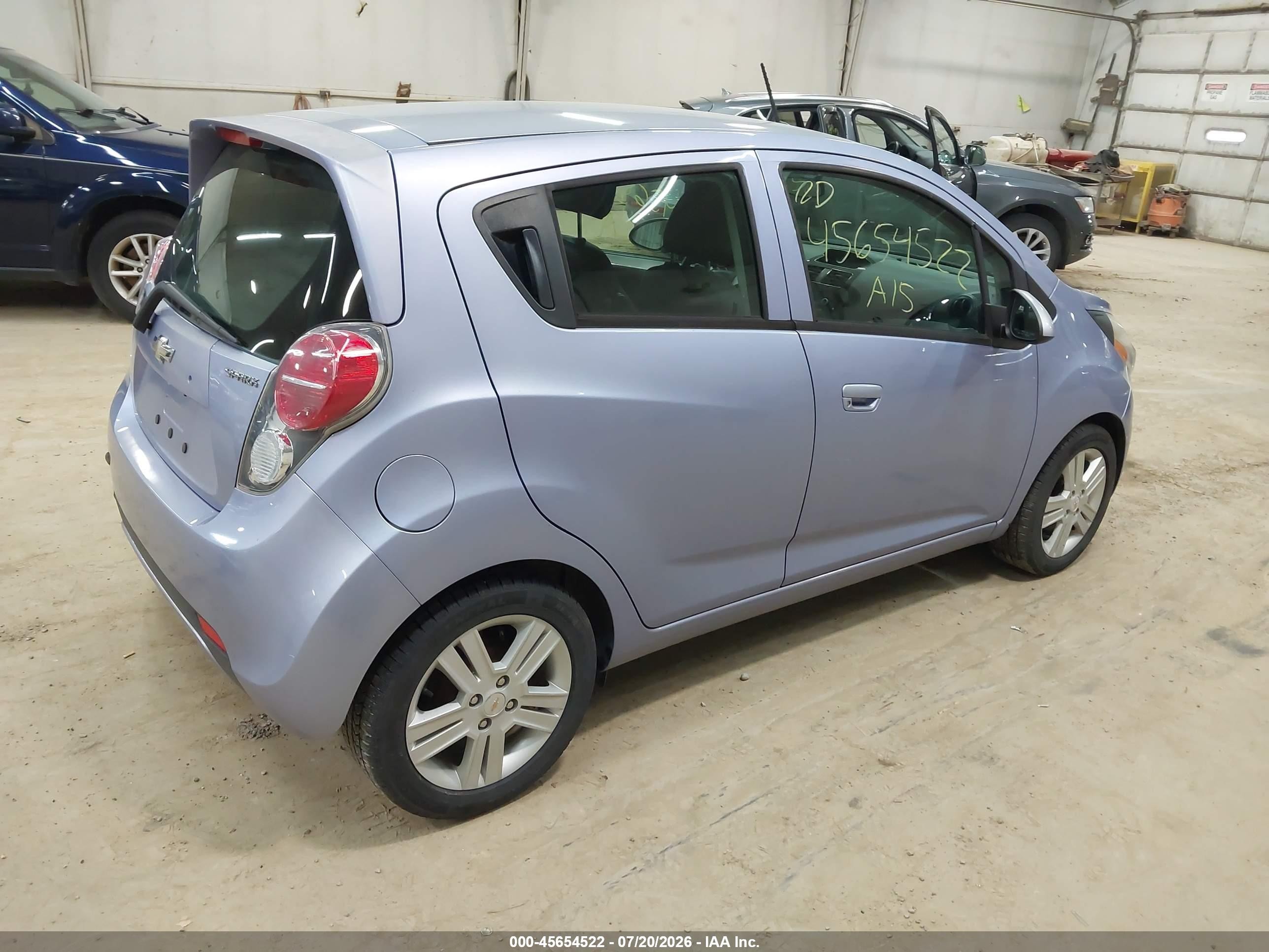 2015 Chevrolet Spark Ls Manual Light Blue vin: KL8CA6S90FC713103