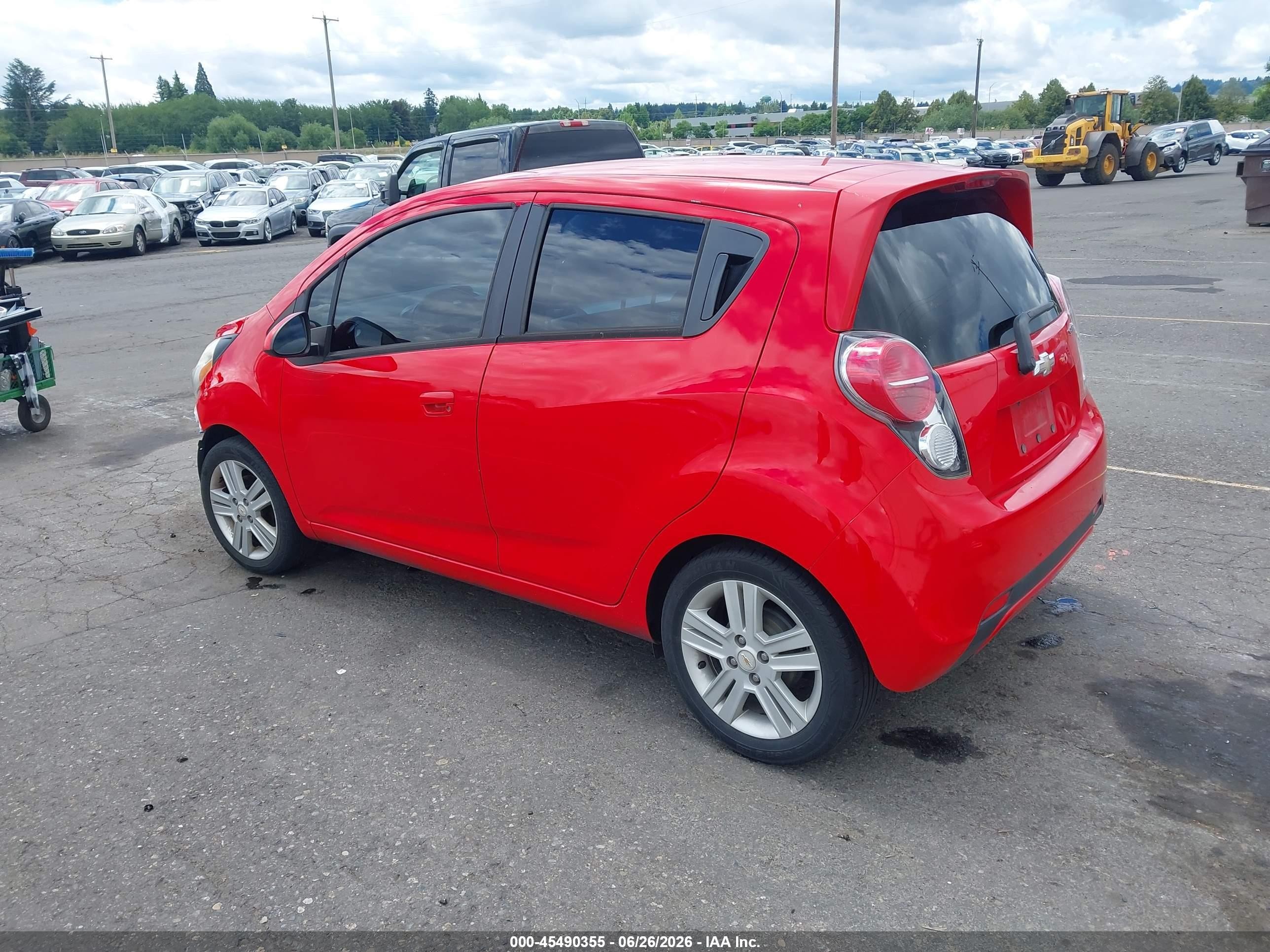 2014 Chevrolet Spark Ls Manual Red vin: KL8CA6S91EC488995