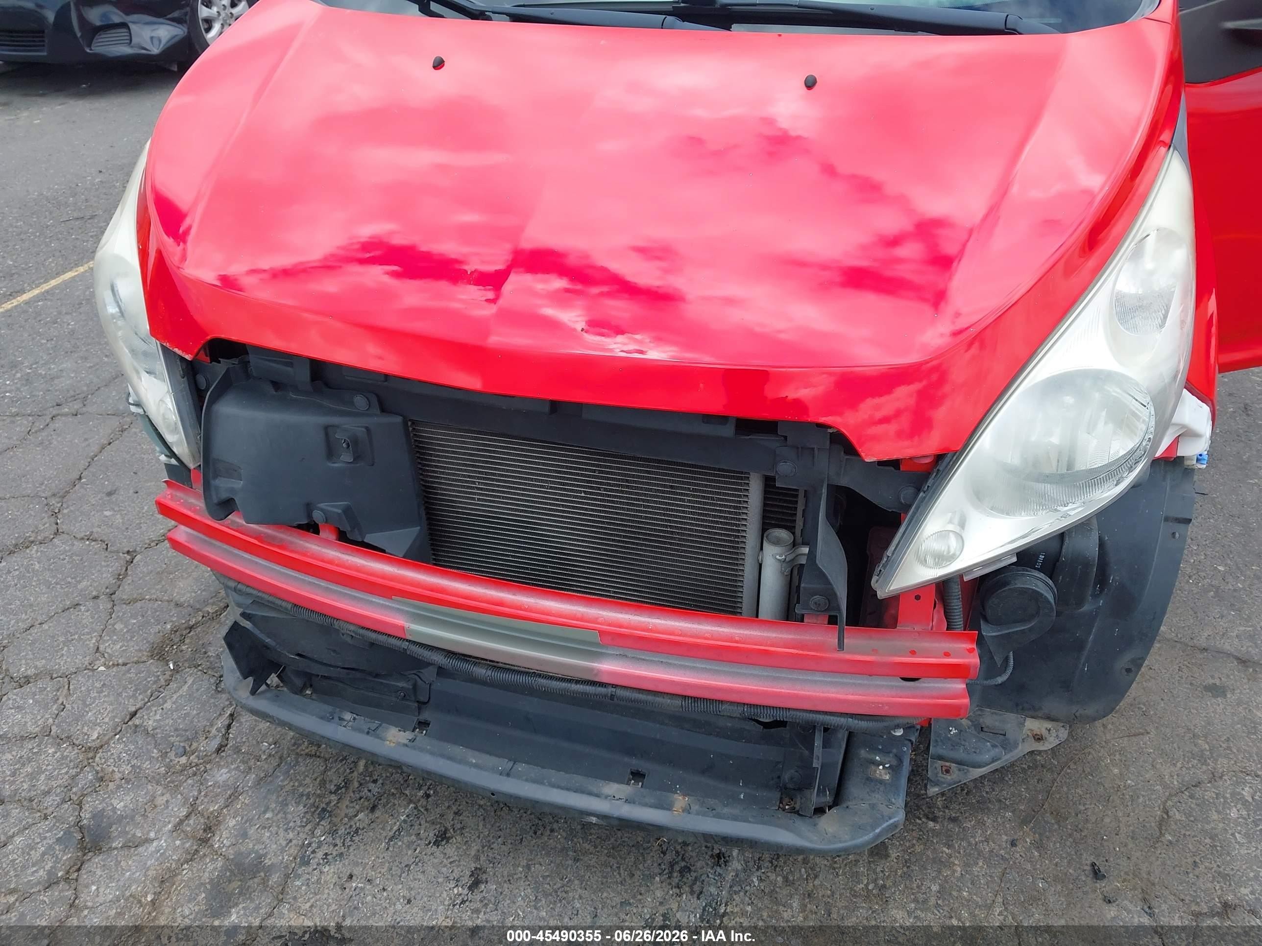 2014 Chevrolet Spark Ls Manual Red vin: KL8CA6S91EC488995