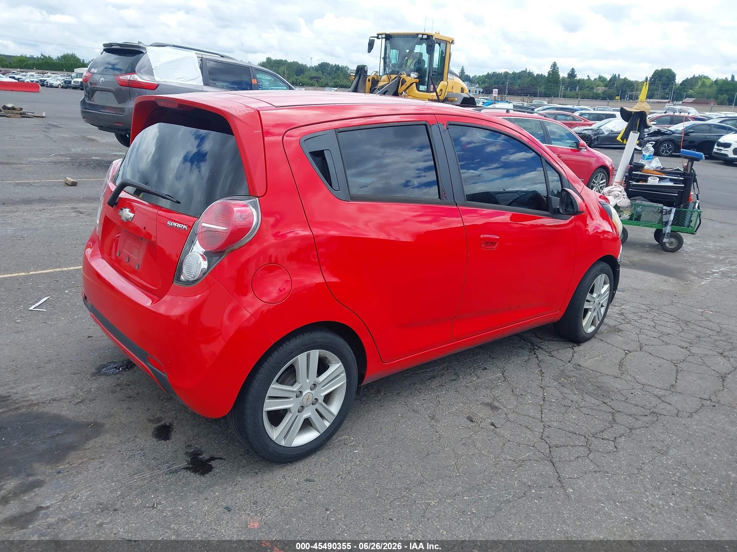 2014 Chevrolet Spark Ls Manual Red vin: KL8CA6S91EC488995