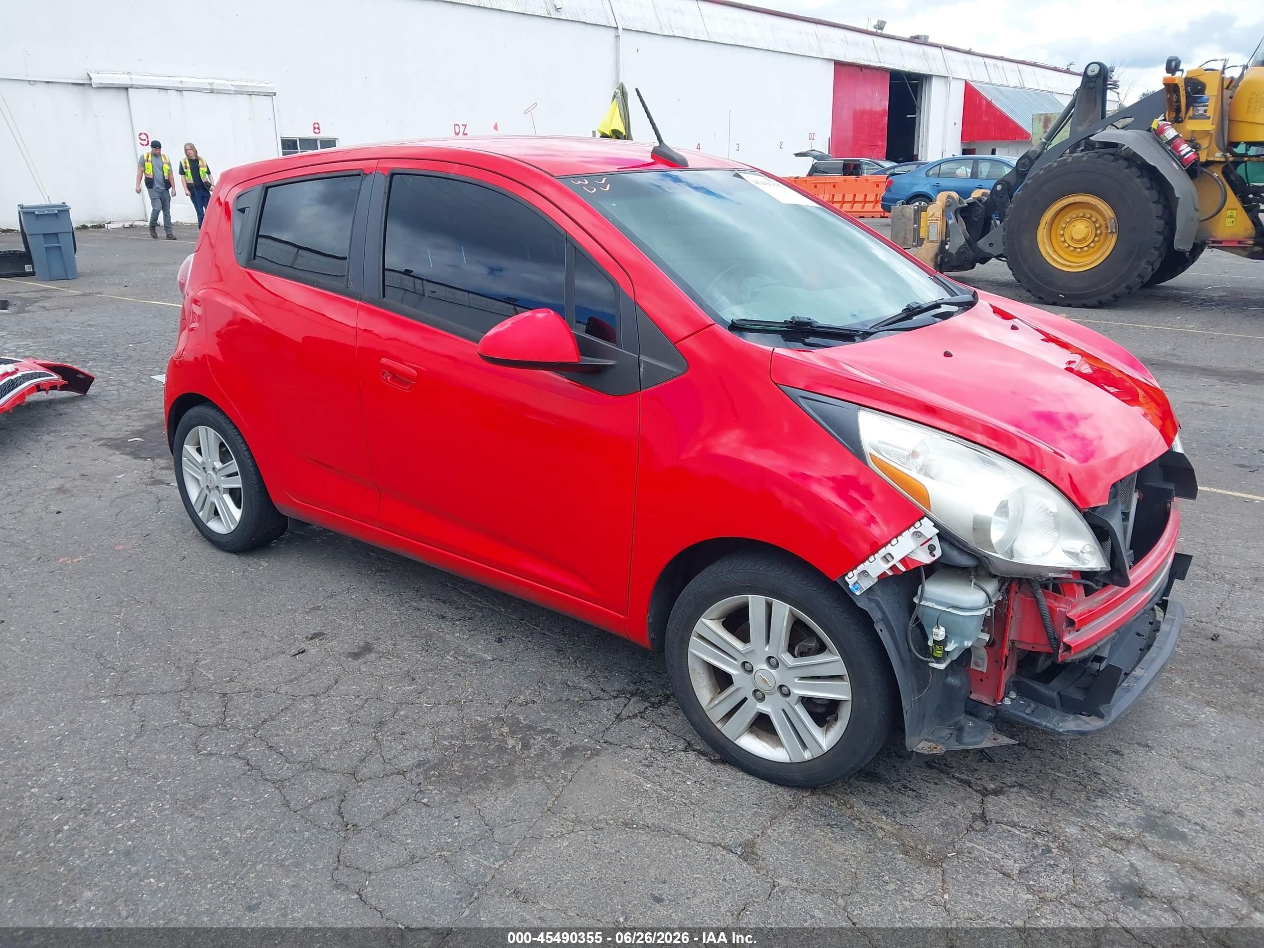 2014 Chevrolet Spark Ls Manual Red vin: KL8CA6S91EC488995