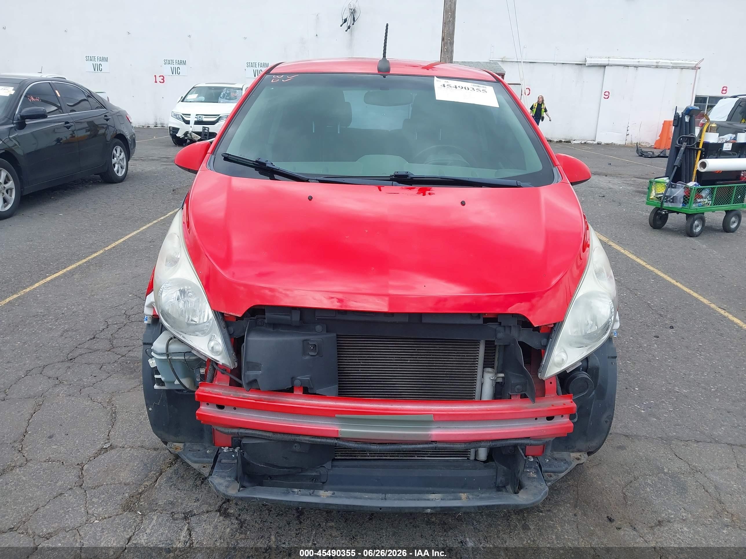 2014 Chevrolet Spark Ls Manual Red vin: KL8CA6S91EC488995