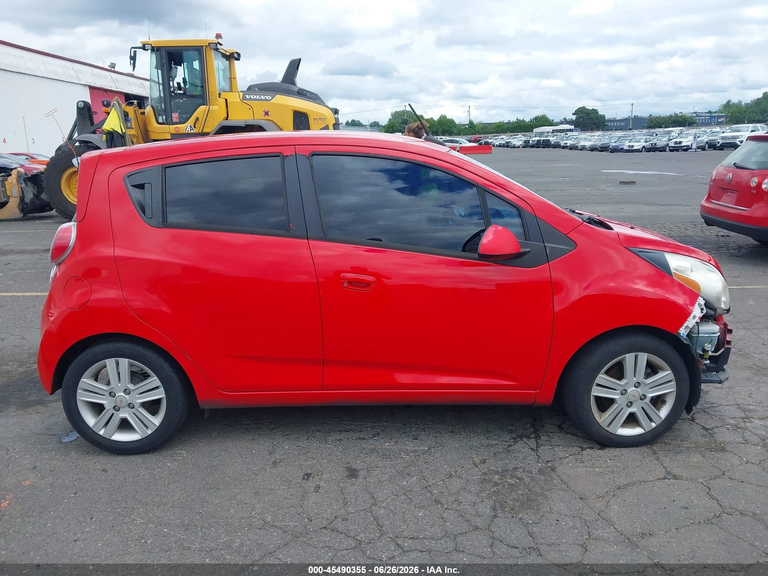 2014 Chevrolet Spark Ls Manual Red vin: KL8CA6S91EC488995