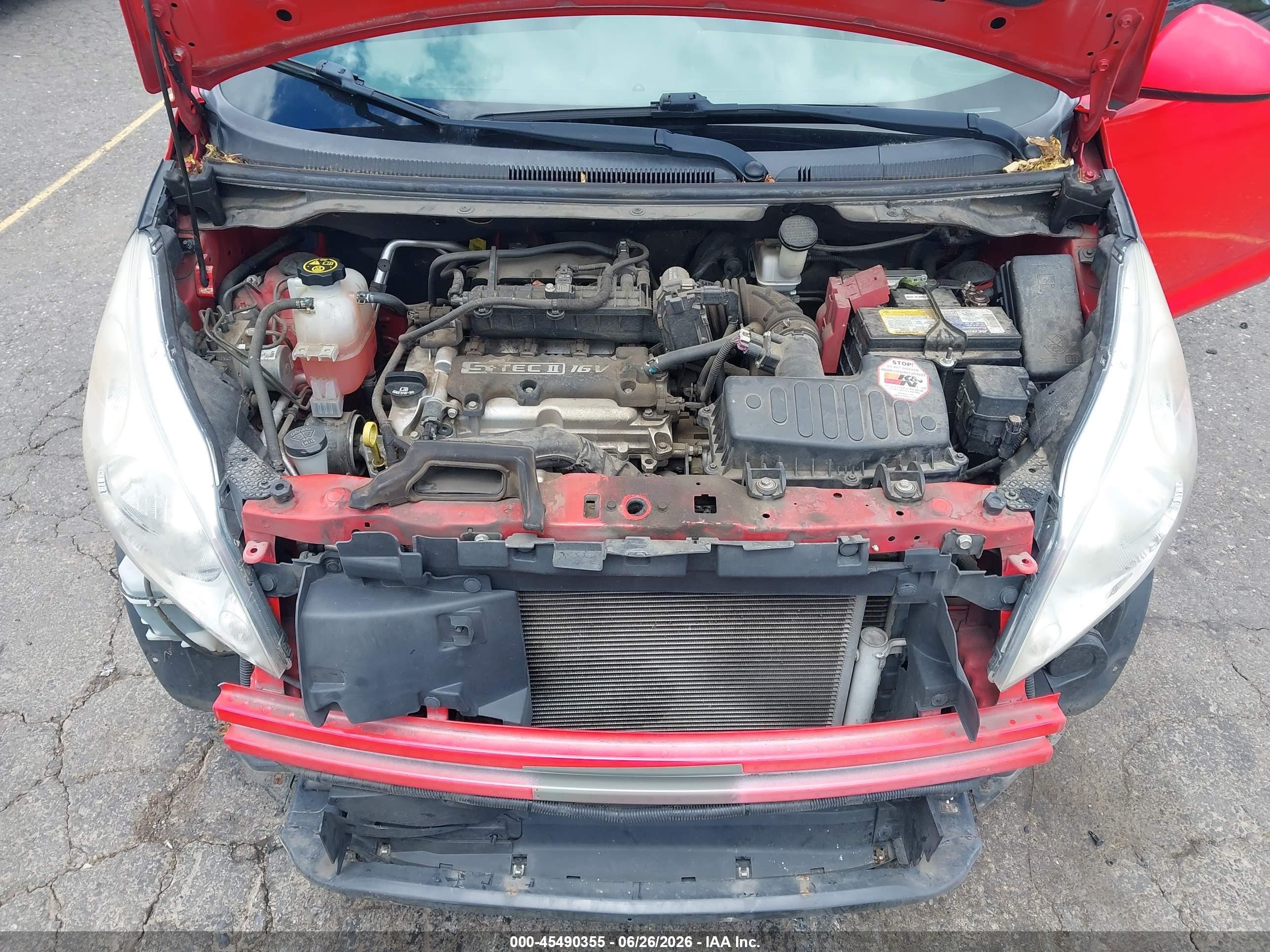2014 Chevrolet Spark Ls Manual Red vin: KL8CA6S91EC488995
