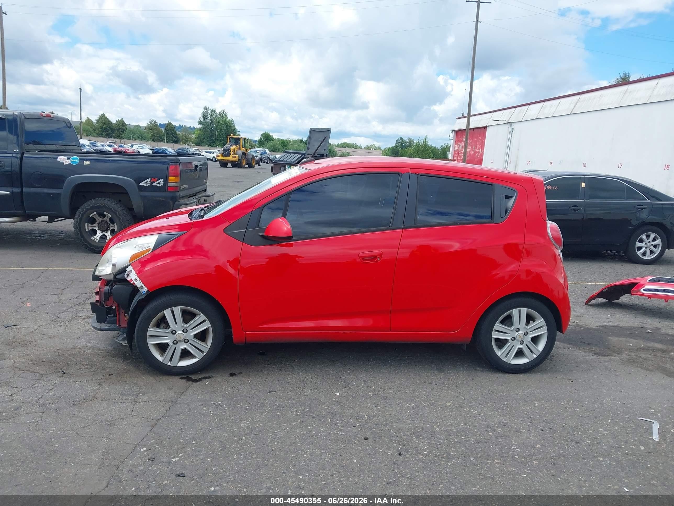 2014 Chevrolet Spark Ls Manual Red vin: KL8CA6S91EC488995