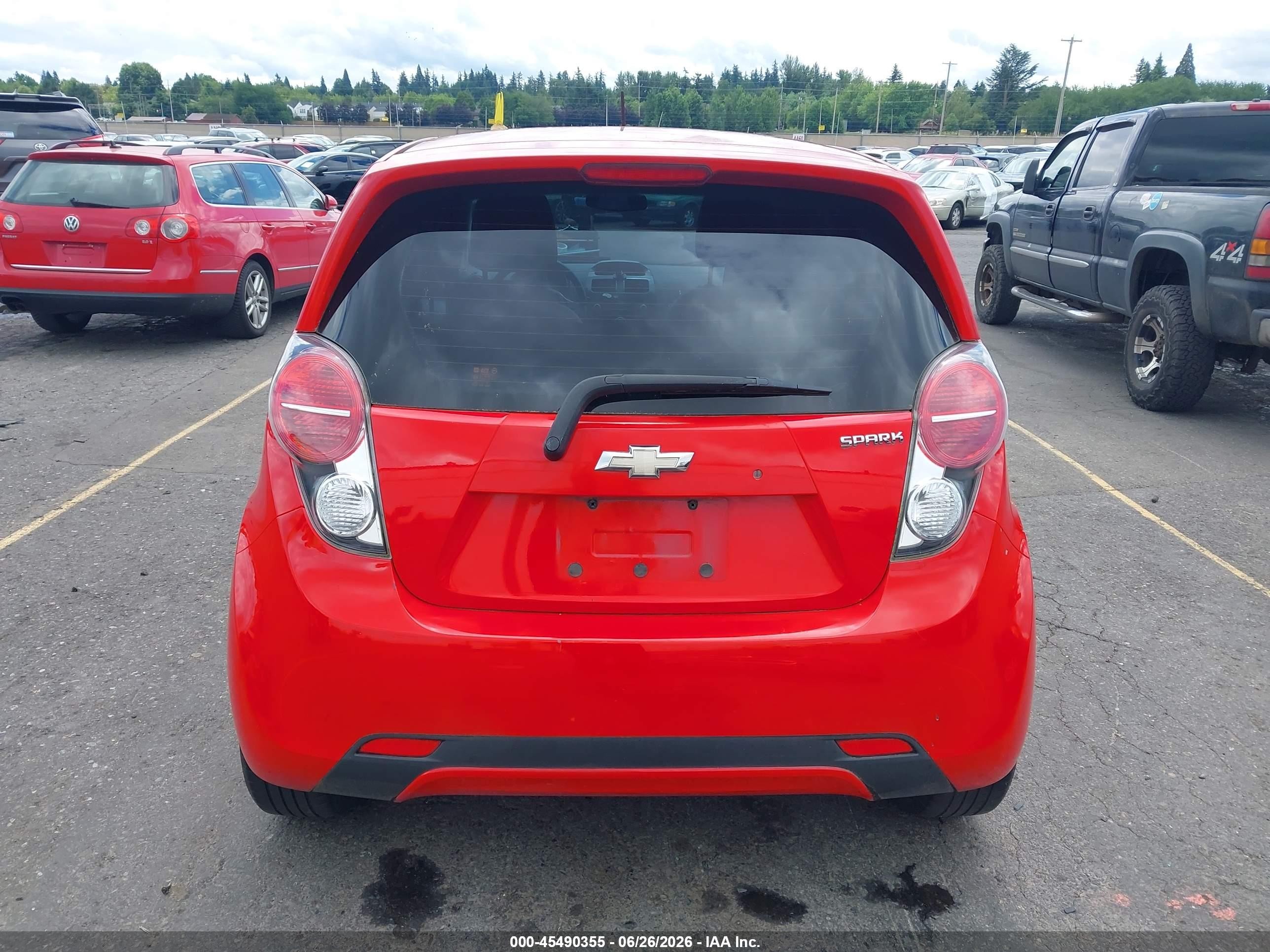 2014 Chevrolet Spark Ls Manual Red vin: KL8CA6S91EC488995