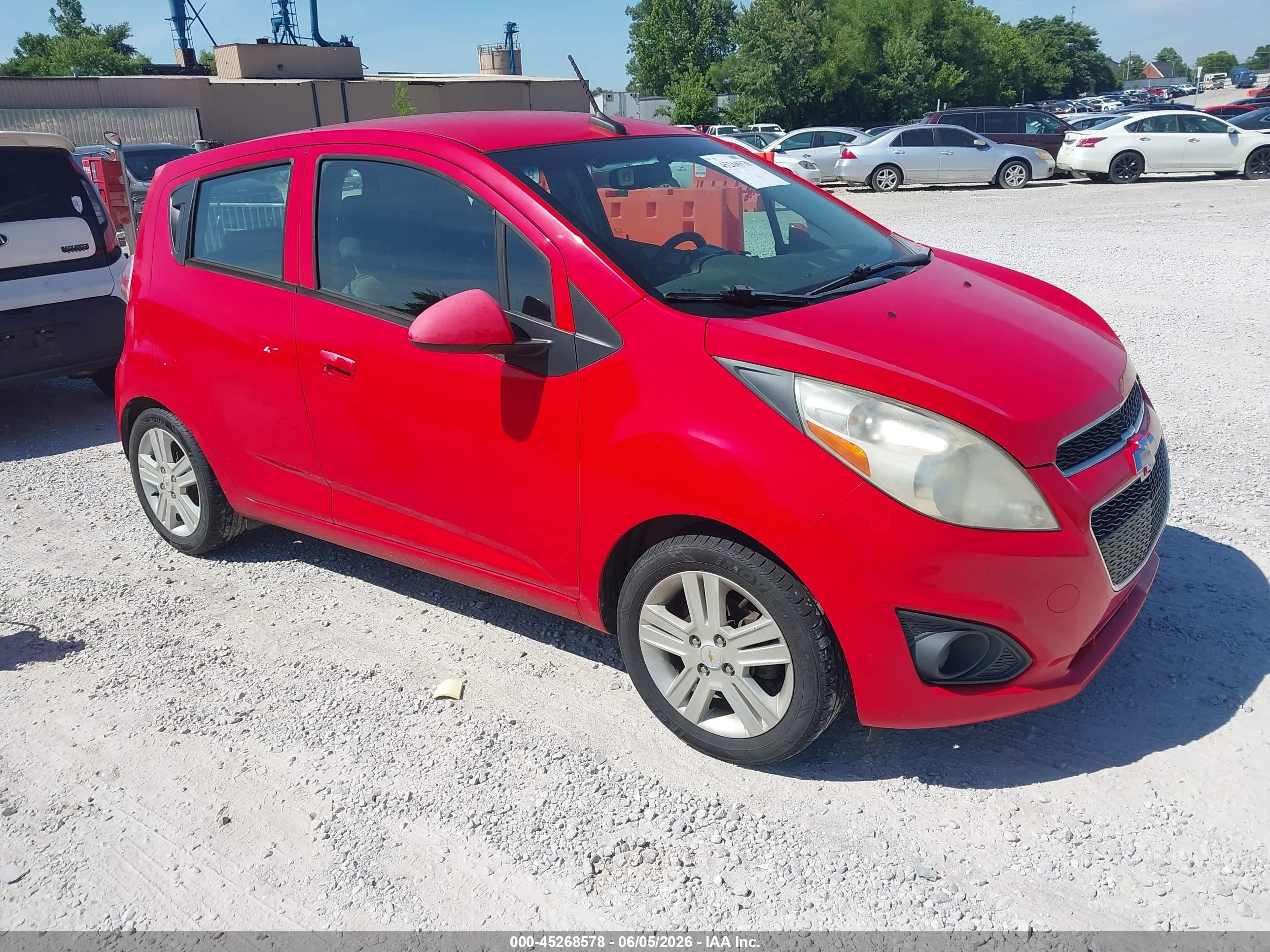 2014 Chevrolet Spark Ls Manual Red vin: KL8CA6S91EC555157