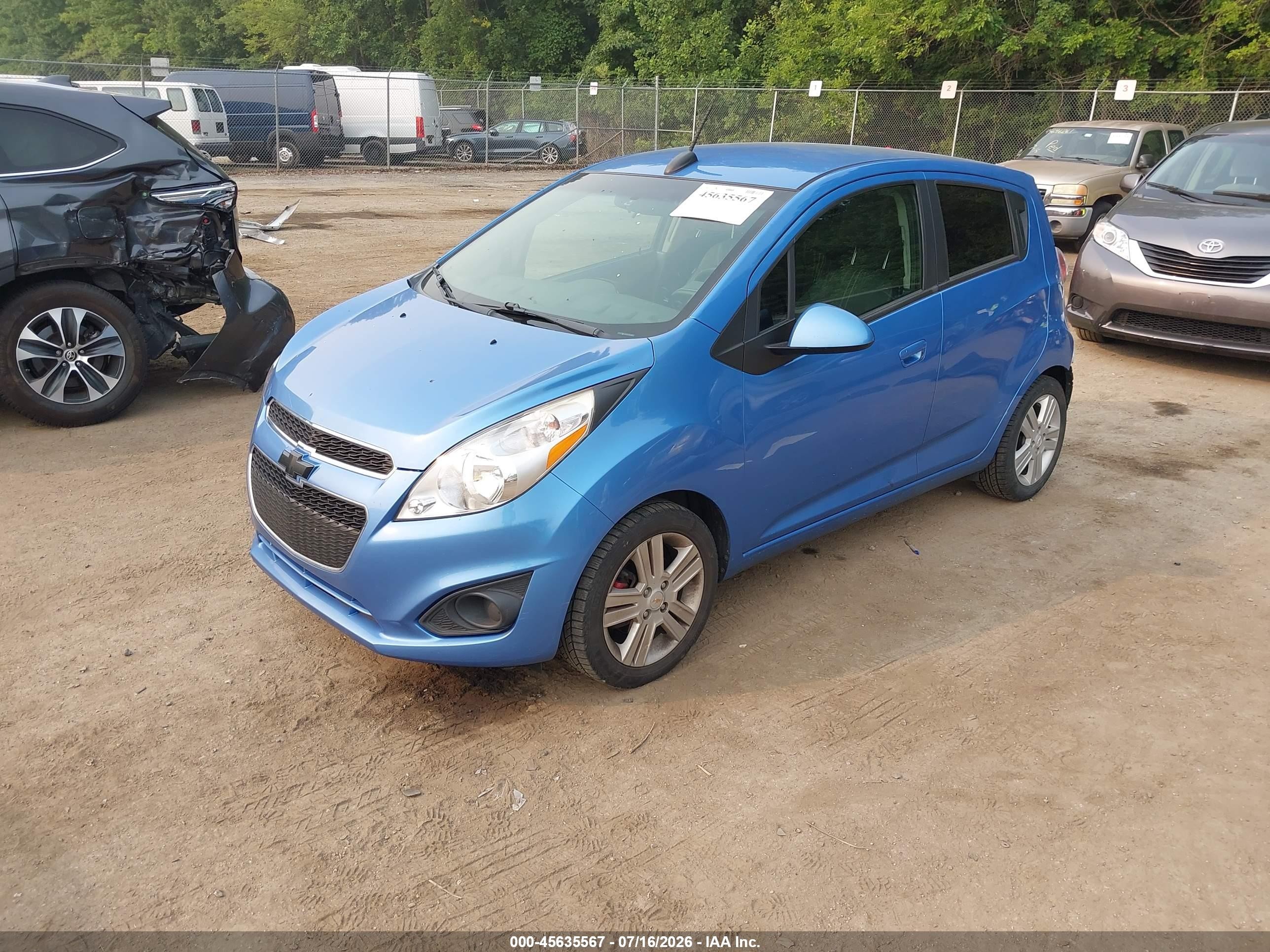 2015 Chevrolet Spark Ls Manual Blue vin: KL8CA6S91FC739869