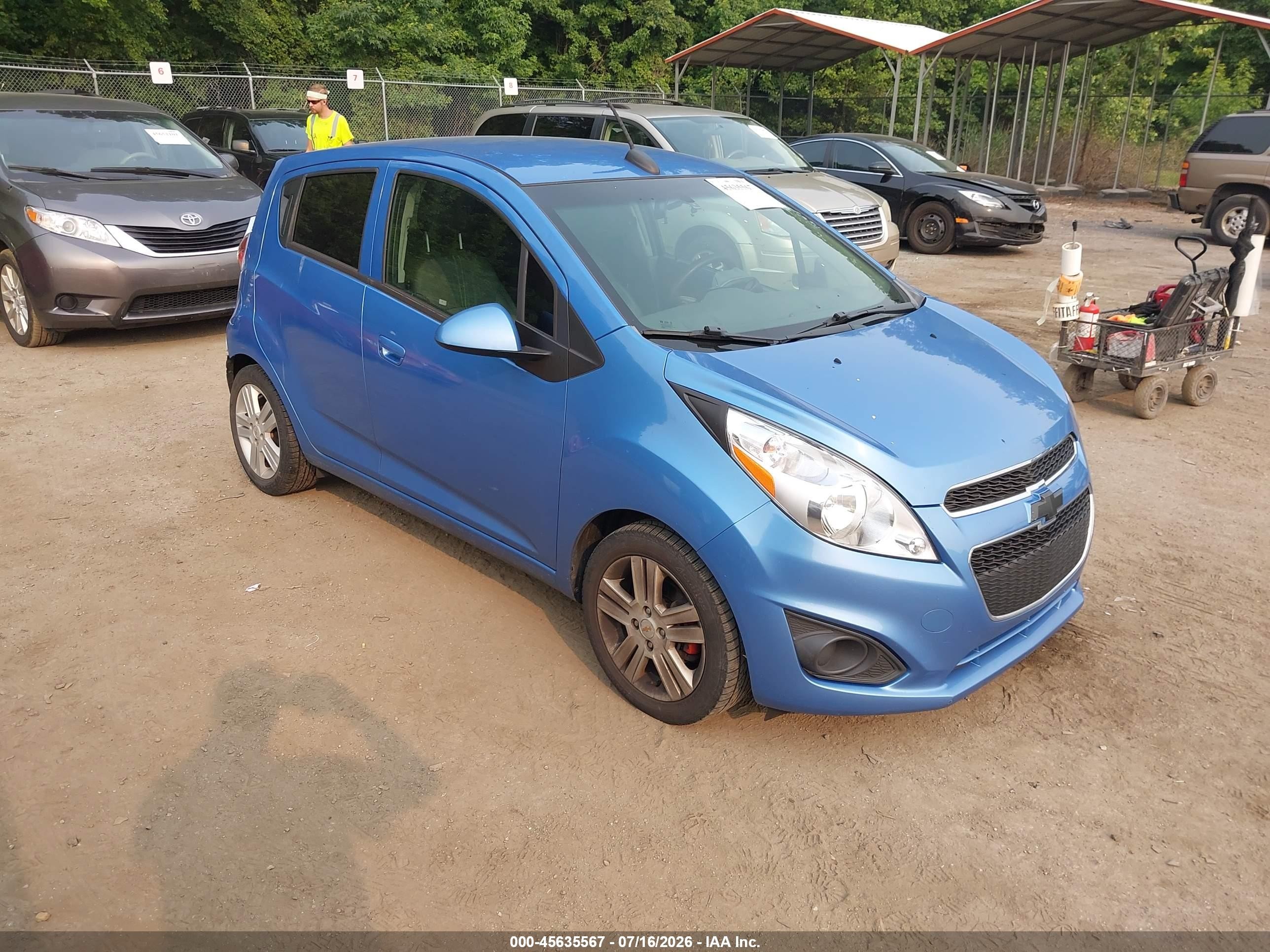 2015 Chevrolet Spark Ls Manual Blue vin: KL8CA6S91FC739869