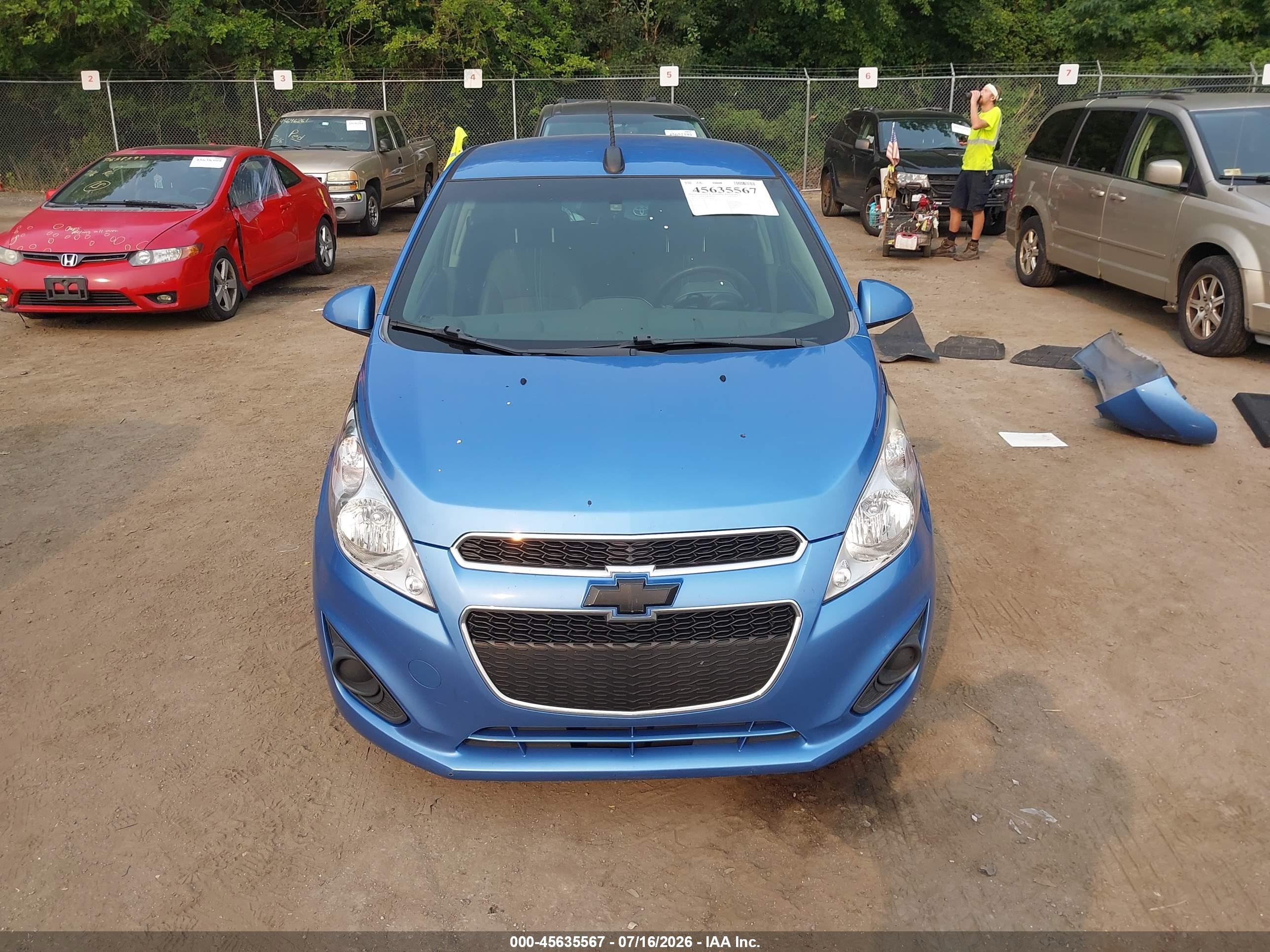 2015 Chevrolet Spark Ls Manual Blue vin: KL8CA6S91FC739869