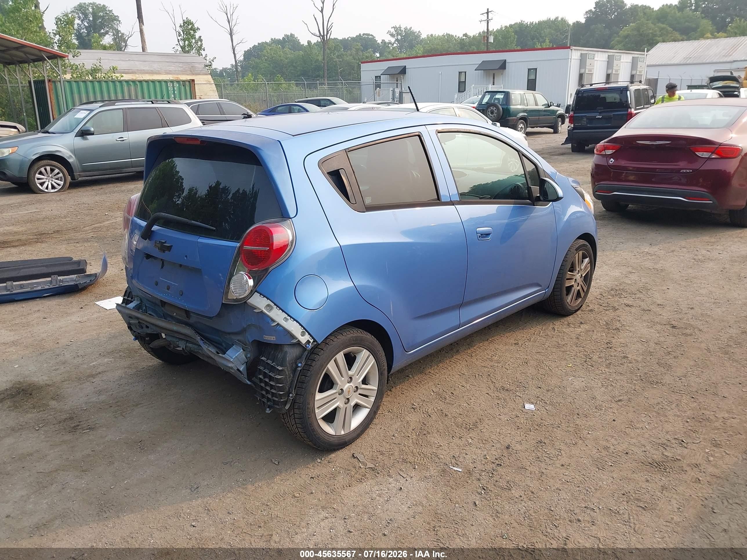 2015 Chevrolet Spark Ls Manual Blue vin: KL8CA6S91FC739869