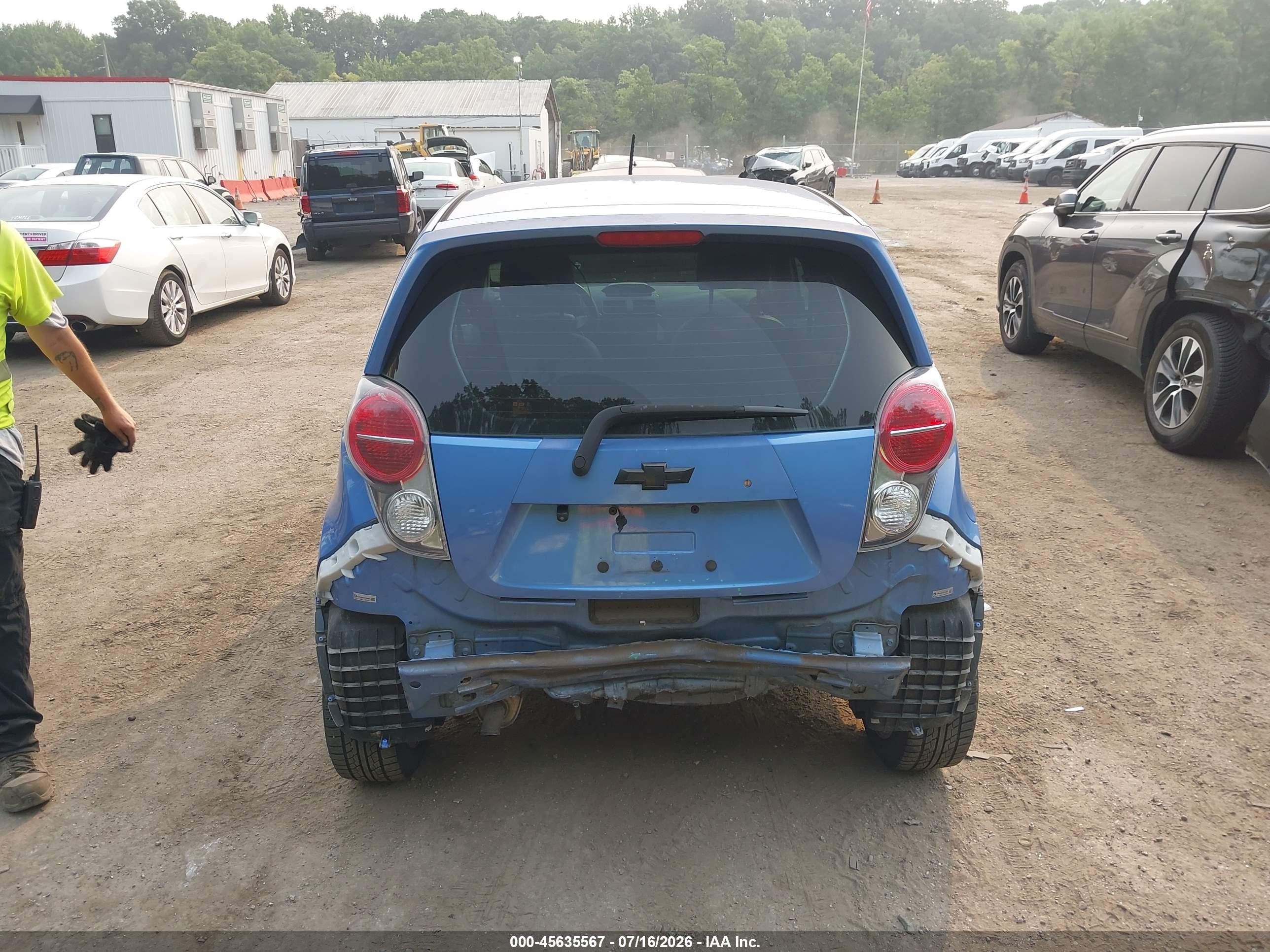 2015 Chevrolet Spark Ls Manual Blue vin: KL8CA6S91FC739869