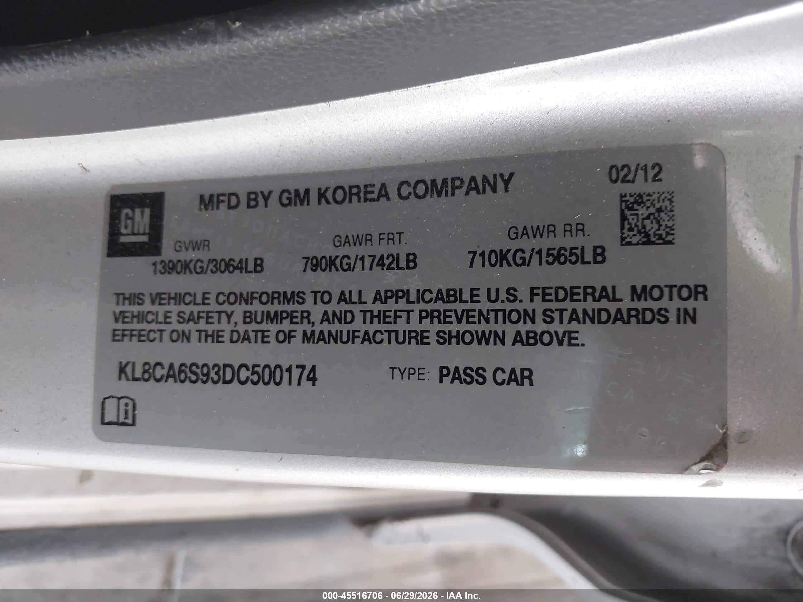2013 Chevrolet Spark Ls Manual Silver vin: KL8CA6S93DC500174