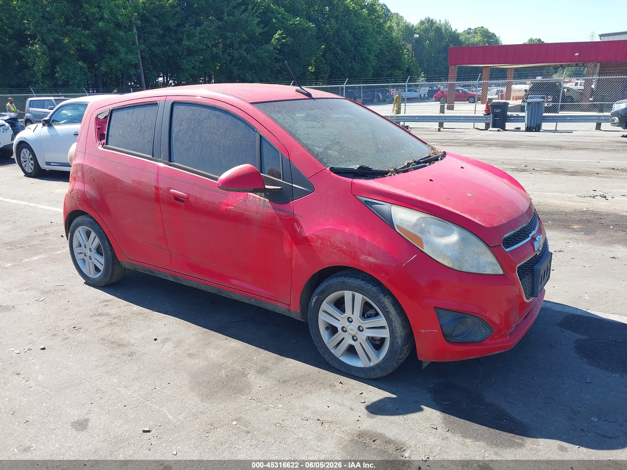 2013 Chevrolet Spark Ls Manual Red vin: KL8CA6S93DC566448