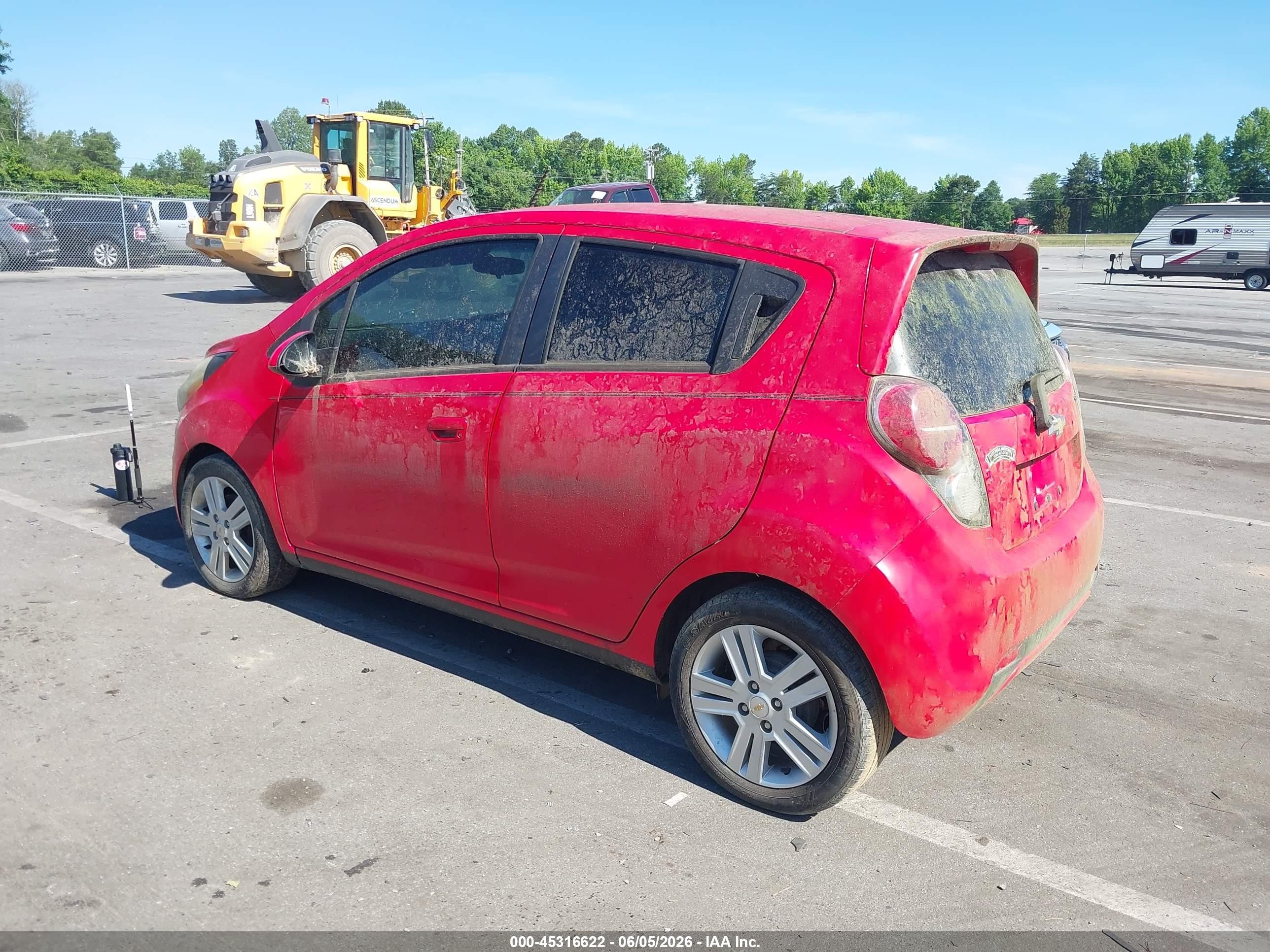 2013 Chevrolet Spark Ls Manual Red vin: KL8CA6S93DC566448