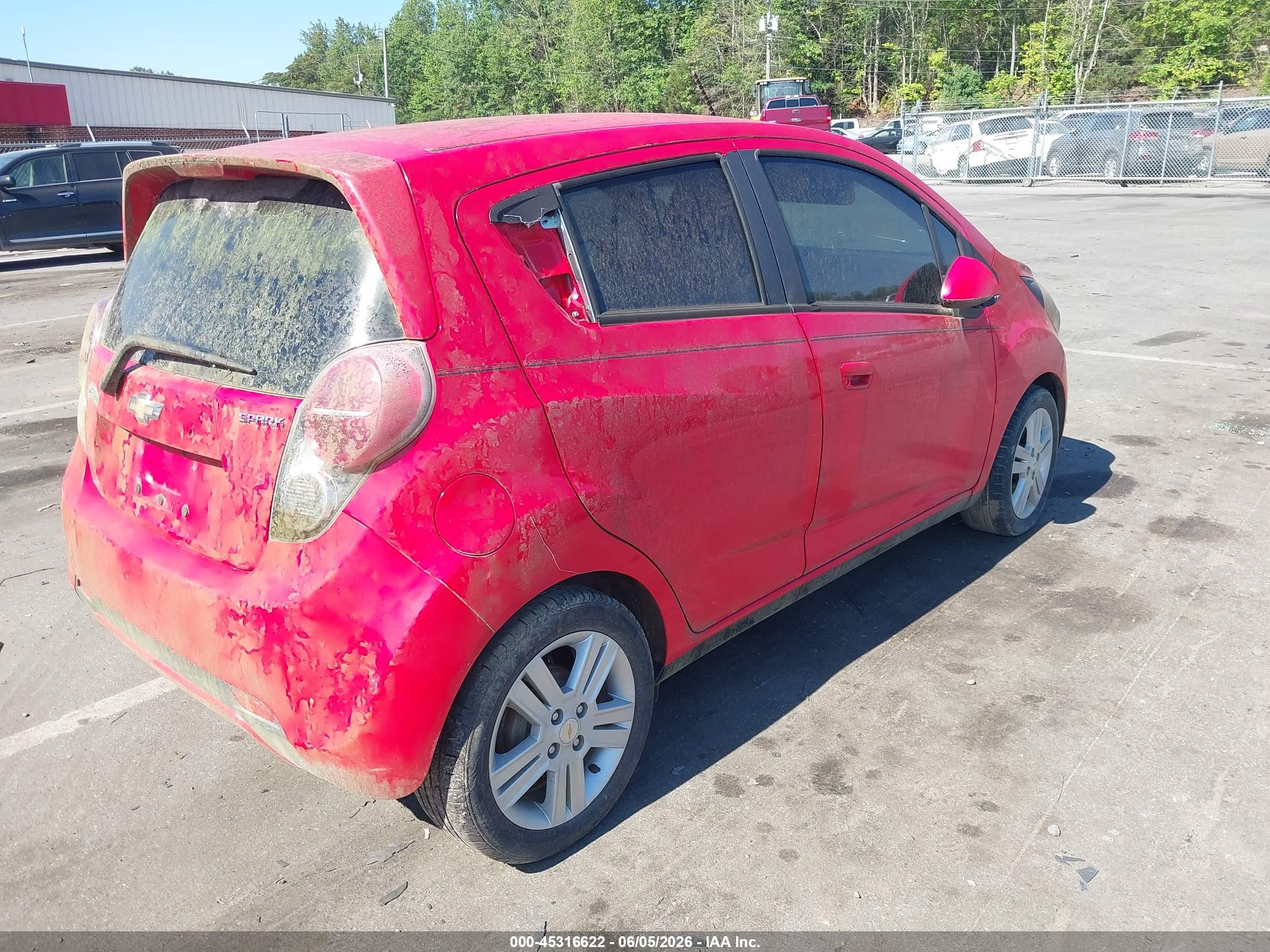2013 Chevrolet Spark Ls Manual Red vin: KL8CA6S93DC566448