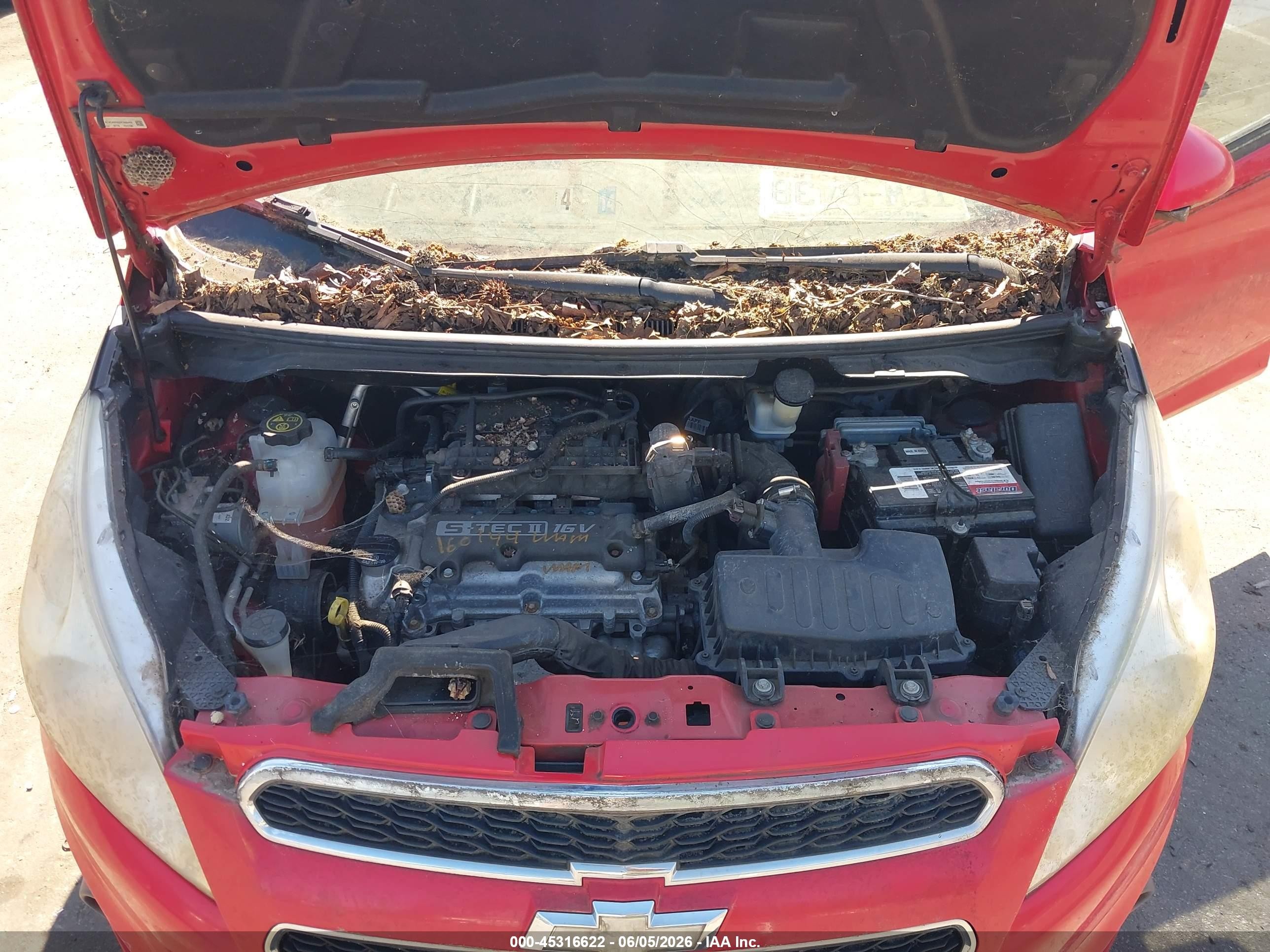 2013 Chevrolet Spark Ls Manual Red vin: KL8CA6S93DC566448
