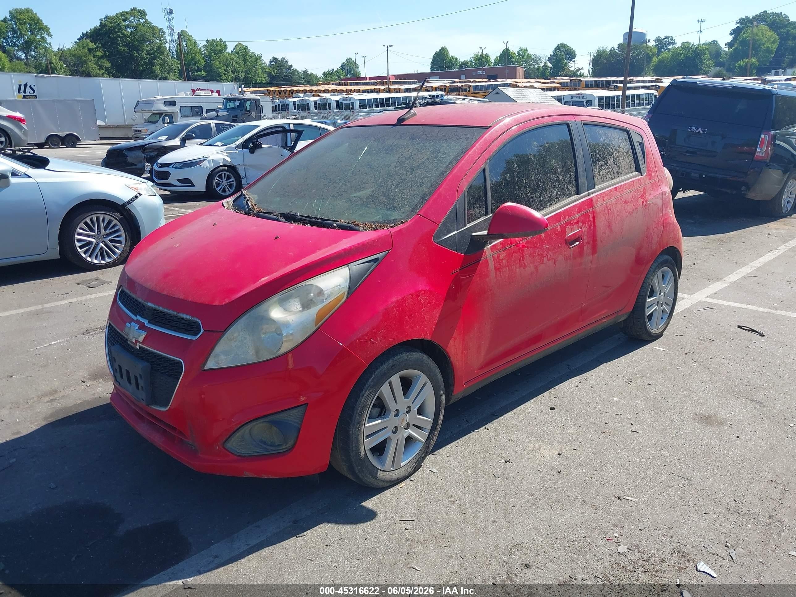 2013 Chevrolet Spark Ls Manual Red vin: KL8CA6S93DC566448