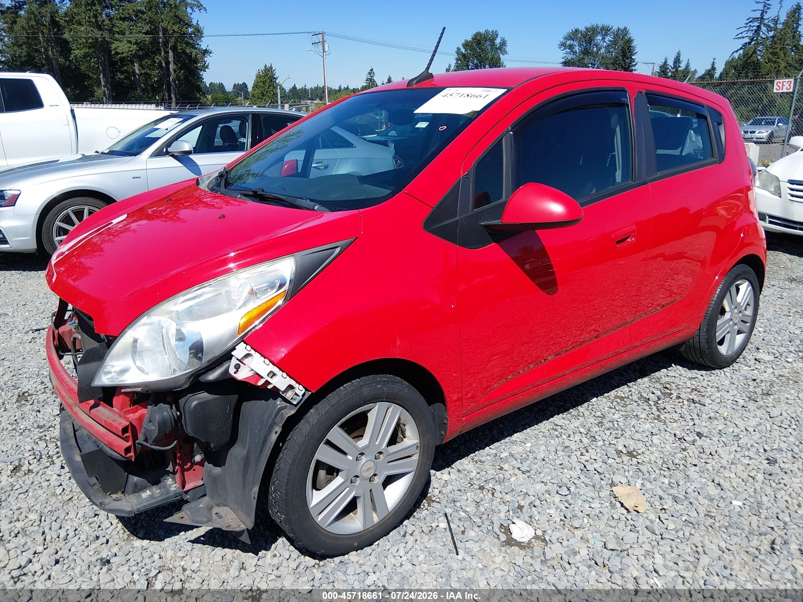 2014 Chevrolet Spark Ls Manual Red vin: KL8CA6S93EC474578