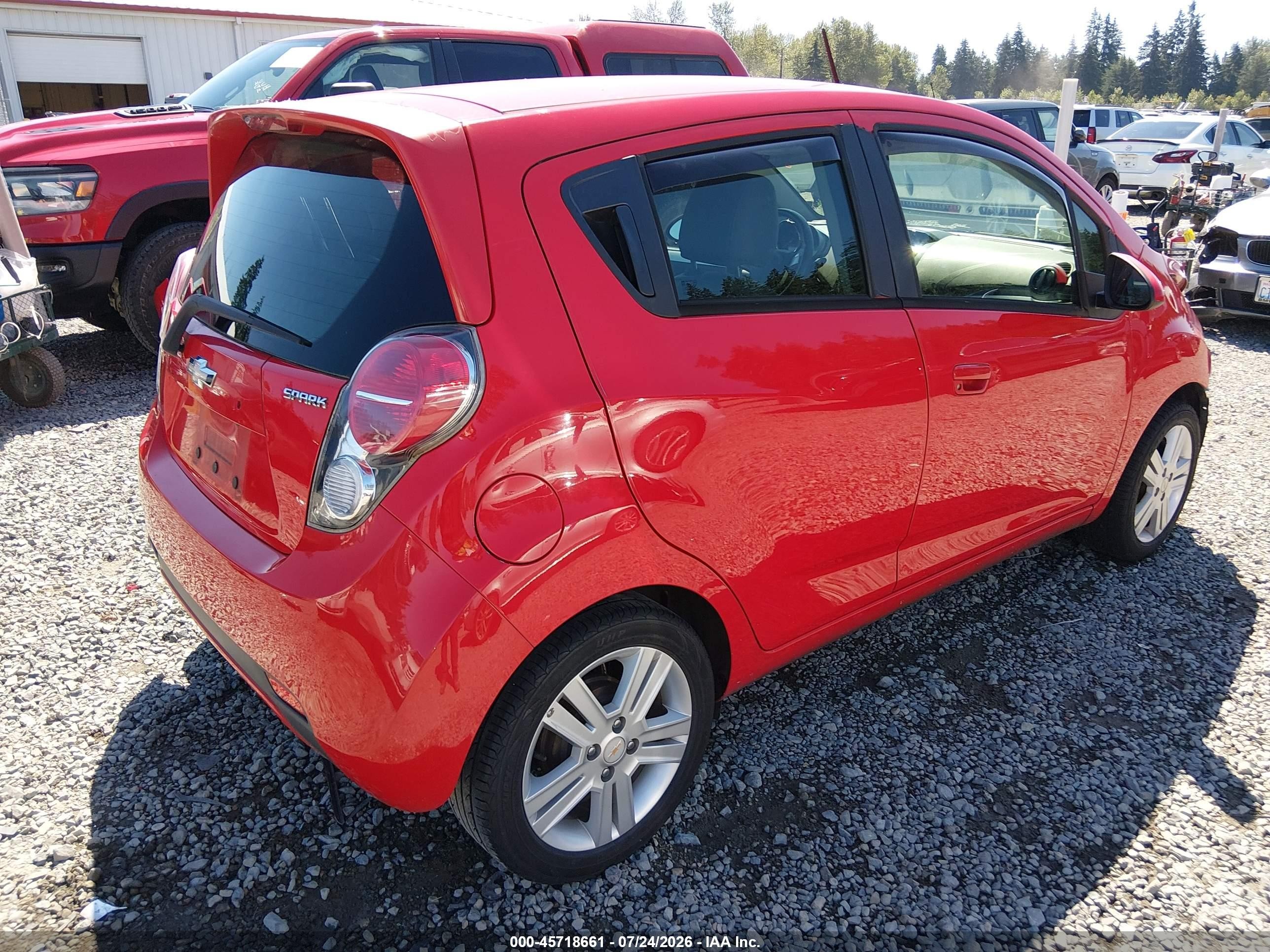 2014 Chevrolet Spark Ls Manual Red vin: KL8CA6S93EC474578