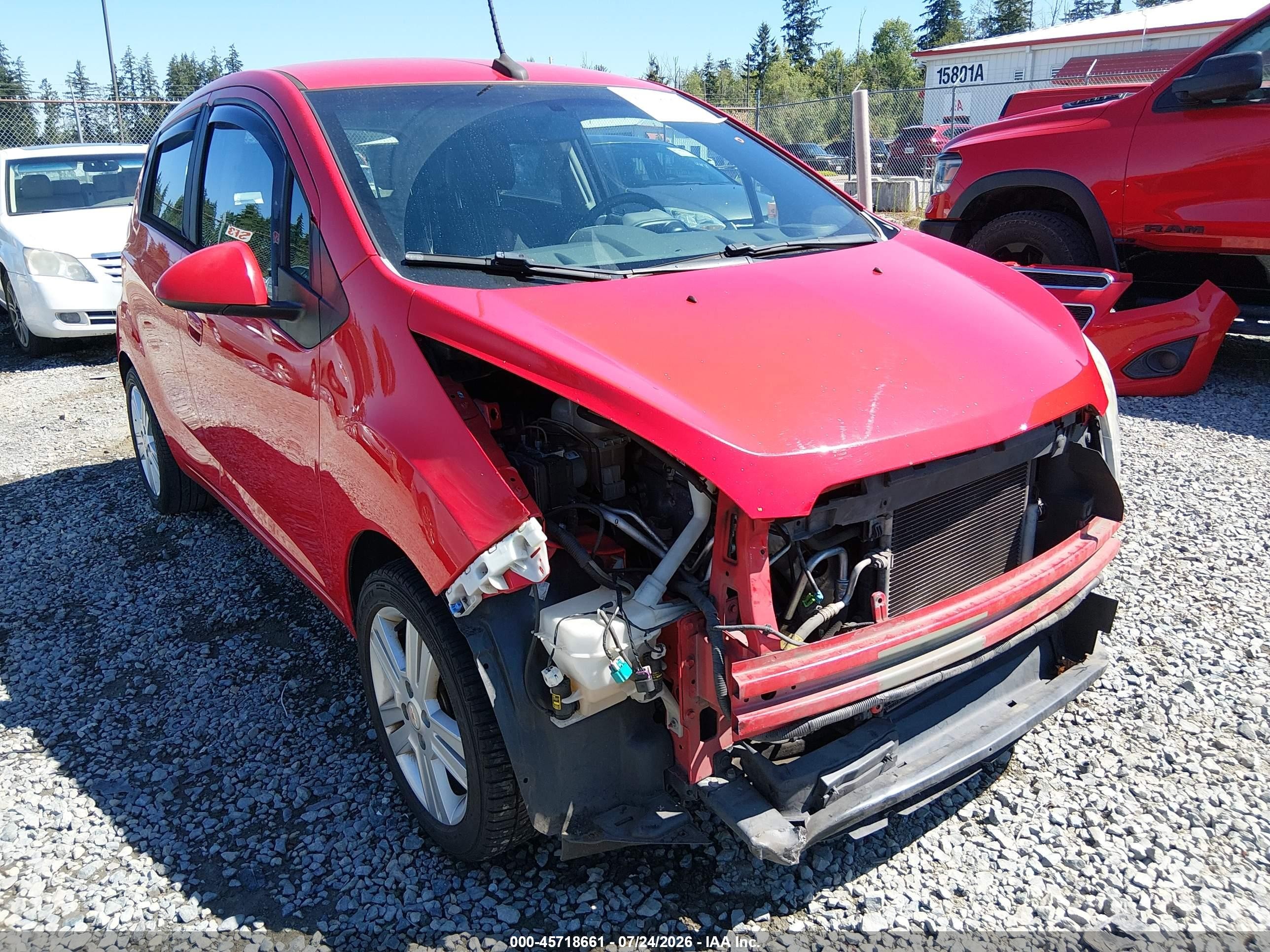 2014 Chevrolet Spark Ls Manual Red vin: KL8CA6S93EC474578