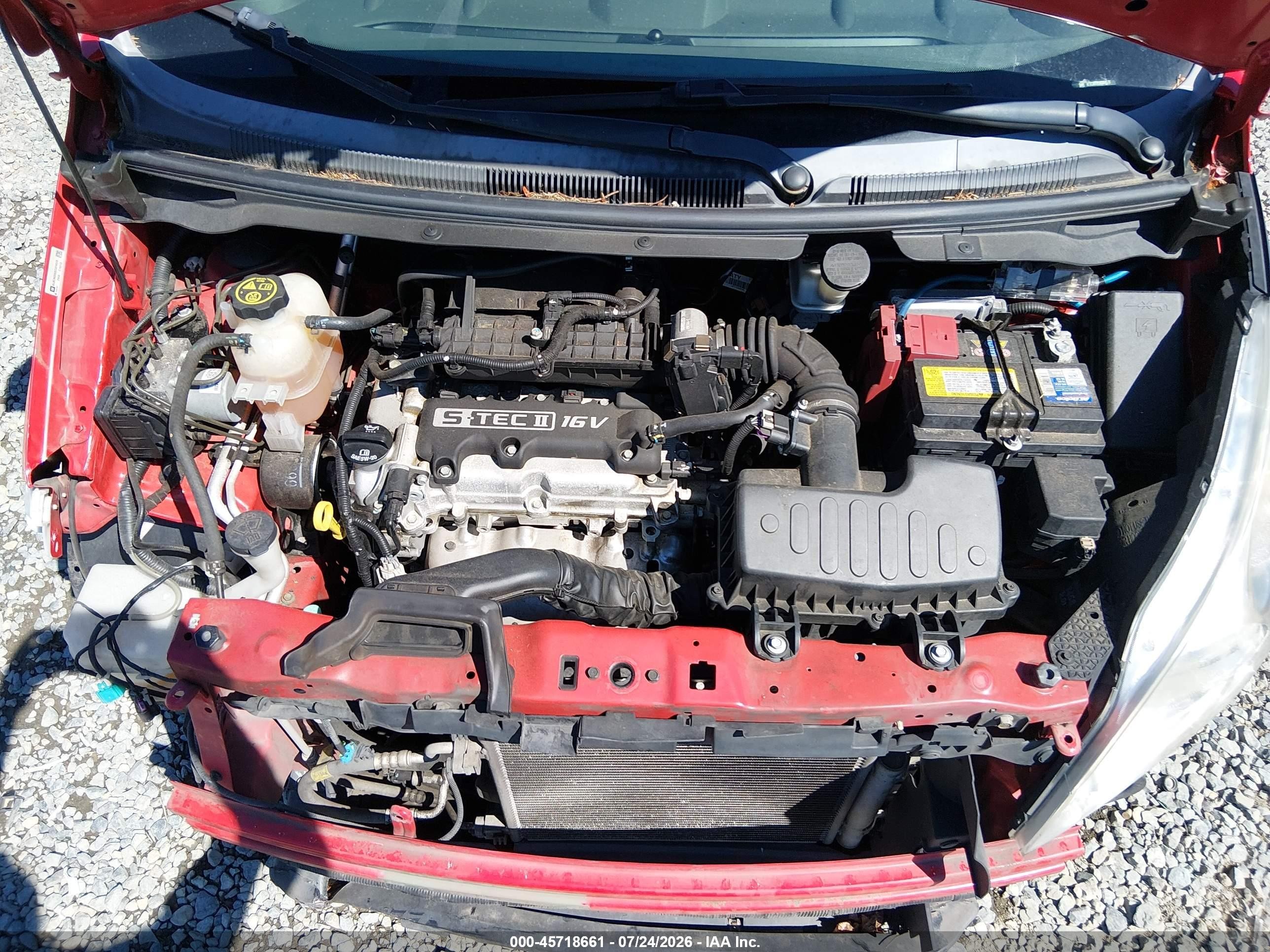 2014 Chevrolet Spark Ls Manual Red vin: KL8CA6S93EC474578
