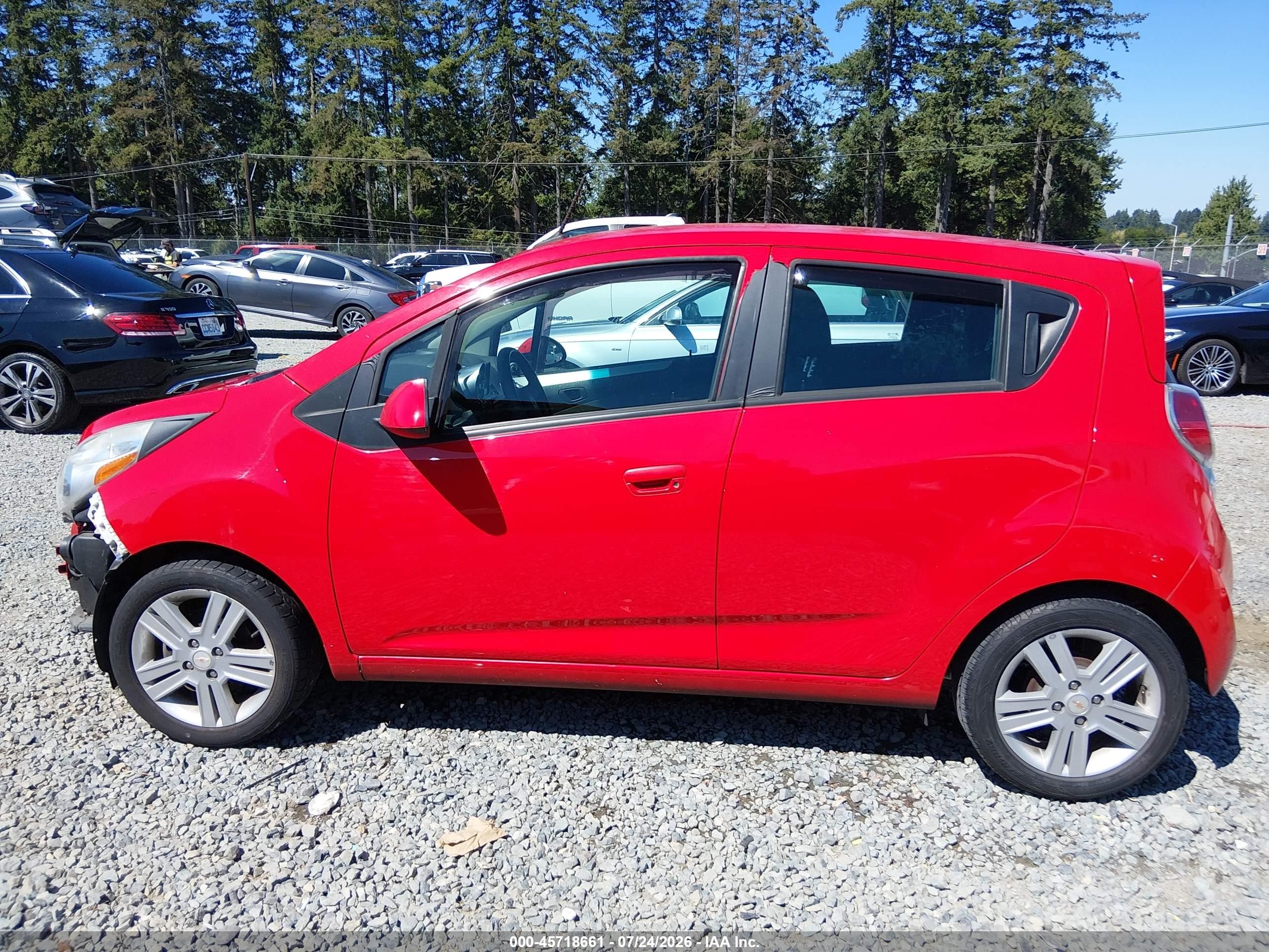 2014 Chevrolet Spark Ls Manual Red vin: KL8CA6S93EC474578