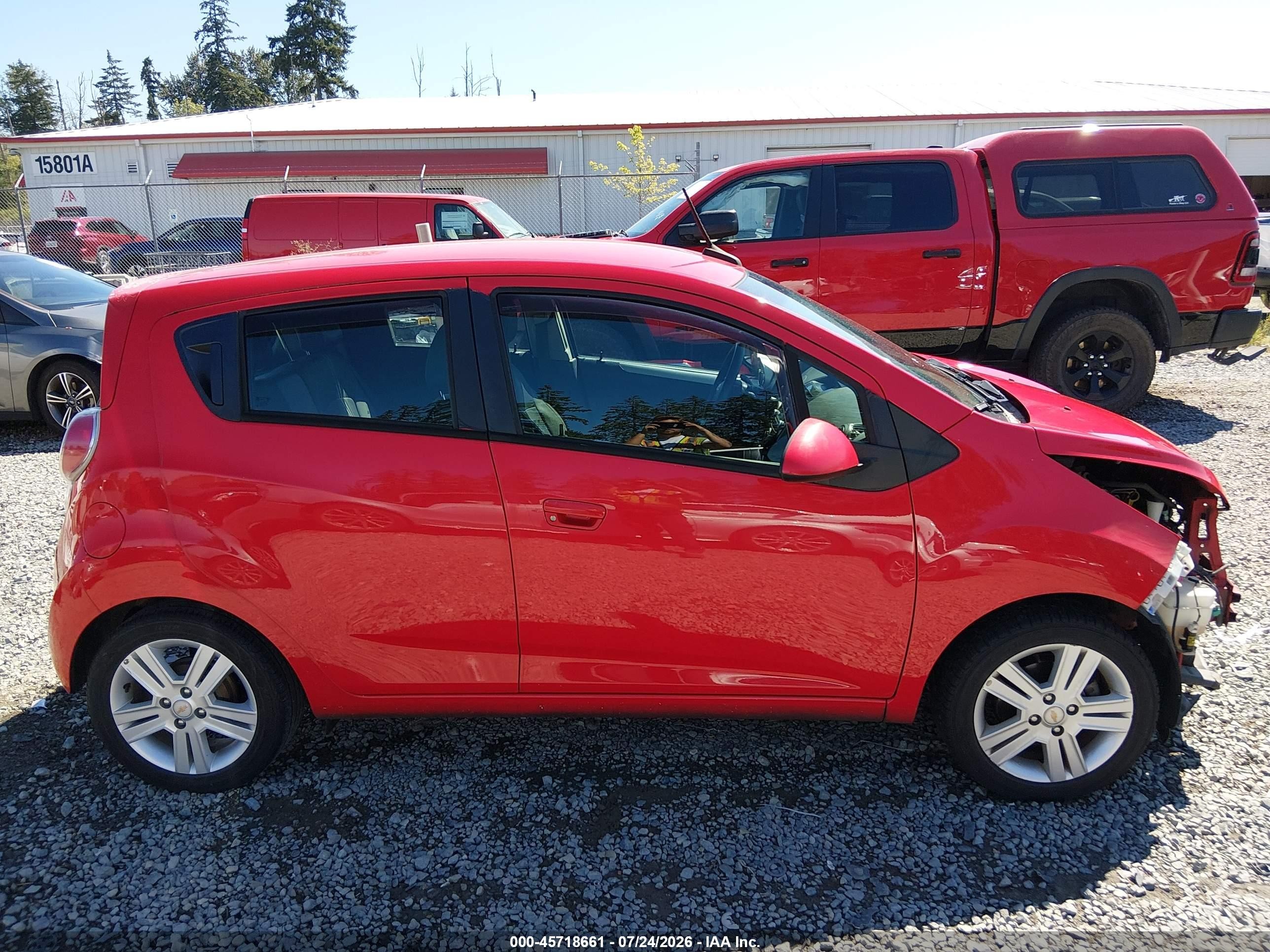 2014 Chevrolet Spark Ls Manual Red vin: KL8CA6S93EC474578