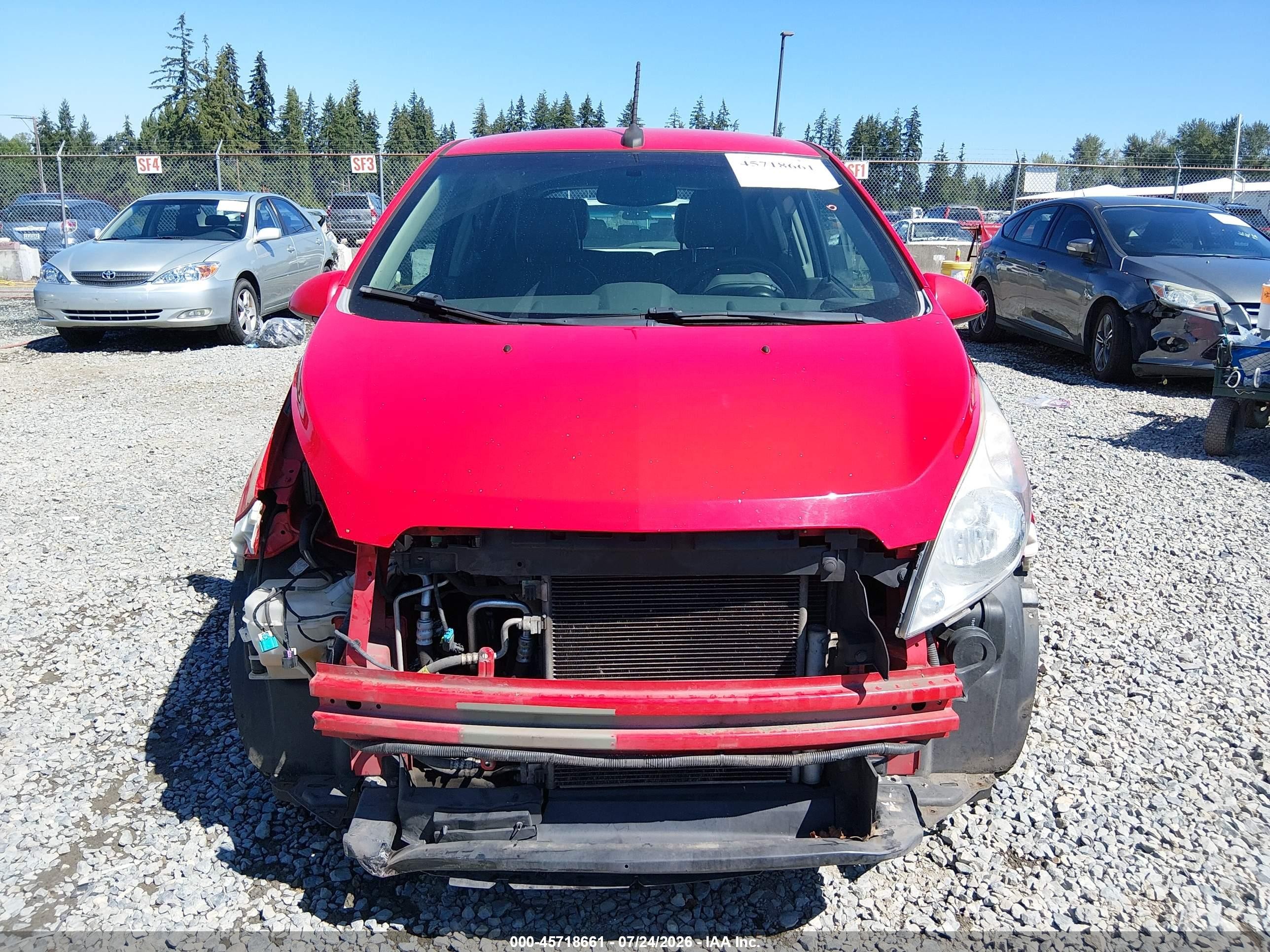 2014 Chevrolet Spark Ls Manual Red vin: KL8CA6S93EC474578