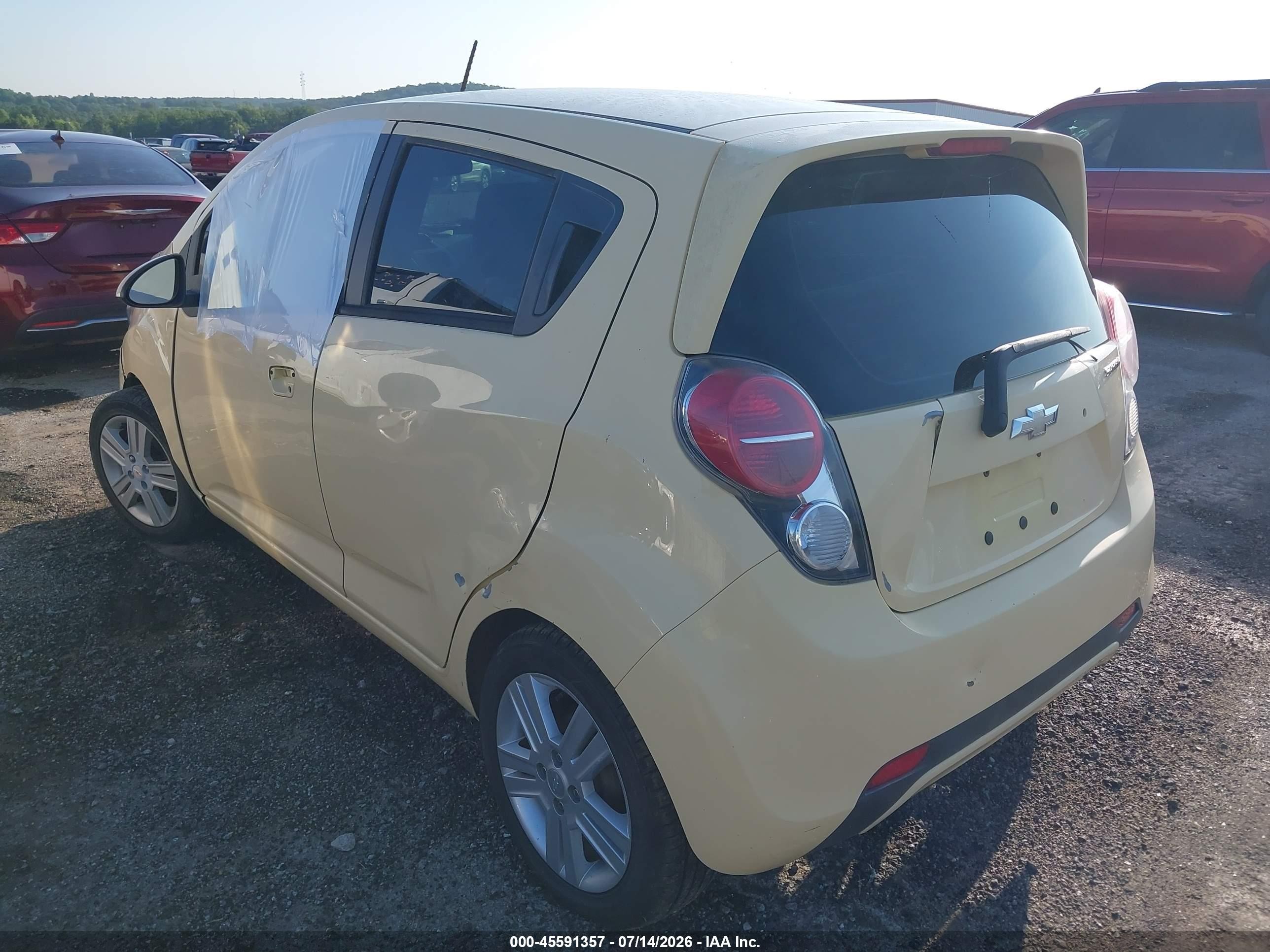 2014 Chevrolet Spark Ls Manual Yellow vin: KL8CA6S94EC402840
