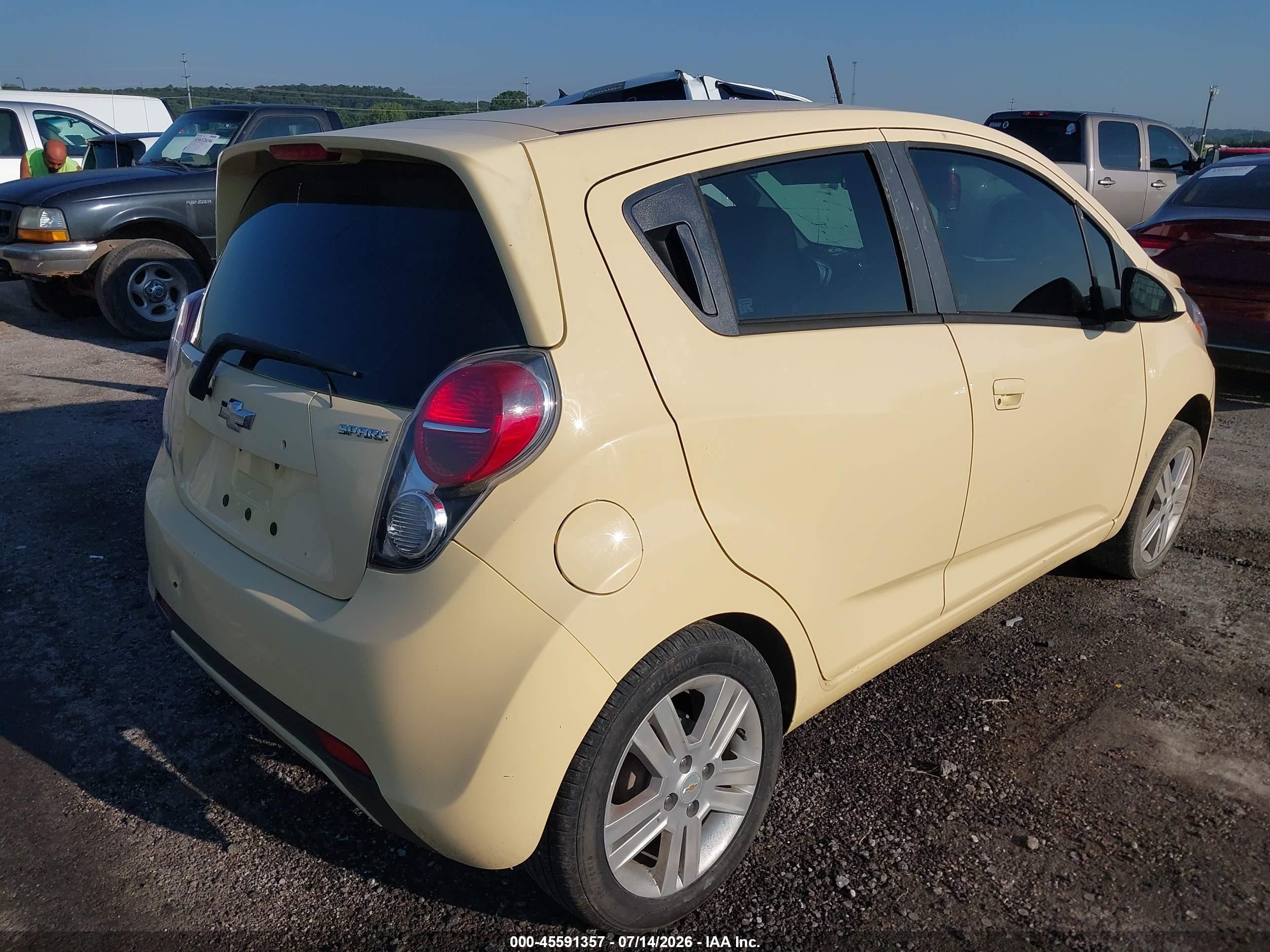 2014 Chevrolet Spark Ls Manual Yellow vin: KL8CA6S94EC402840