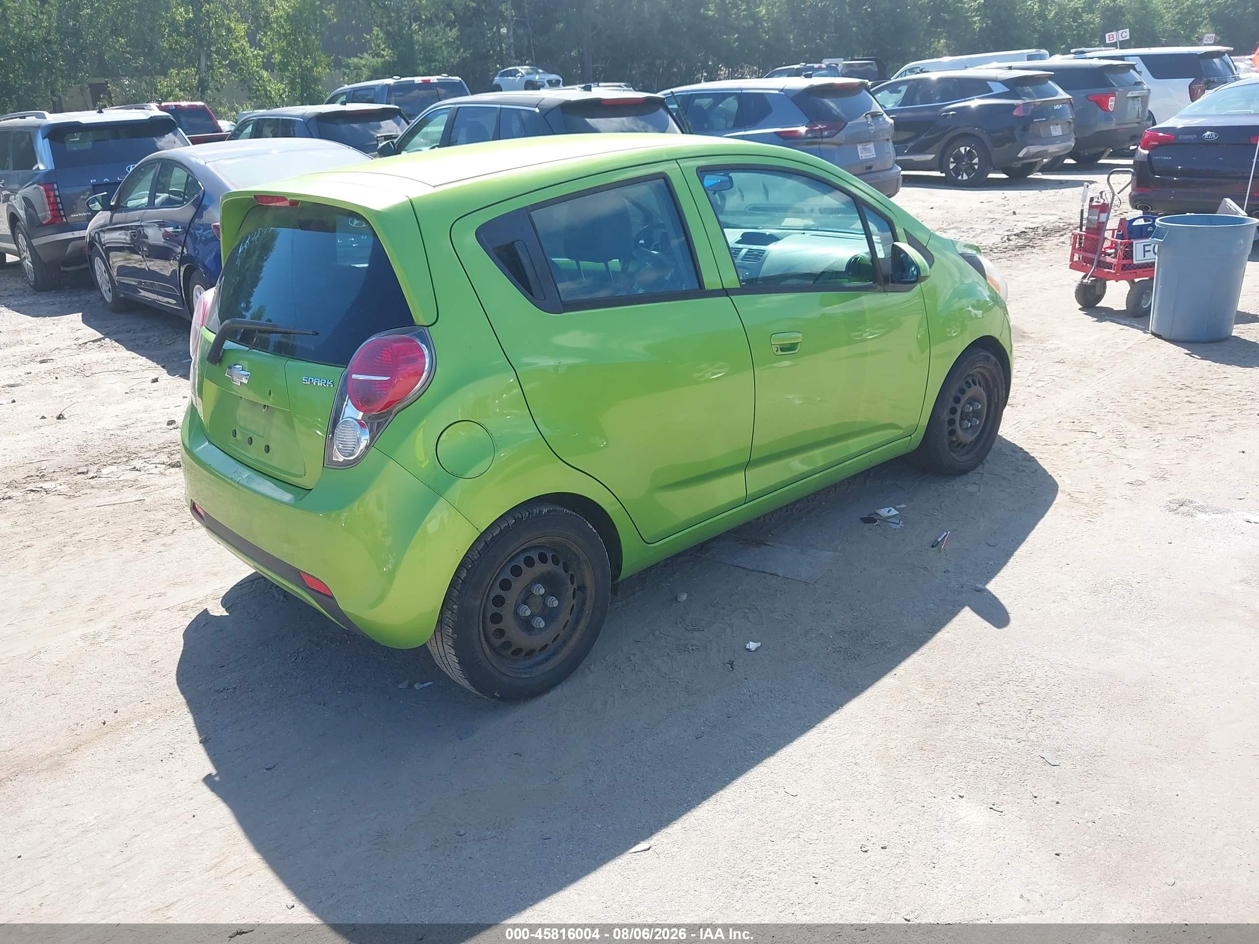 2014 Chevrolet Spark Ls Manual Green vin: KL8CA6S96EC558118