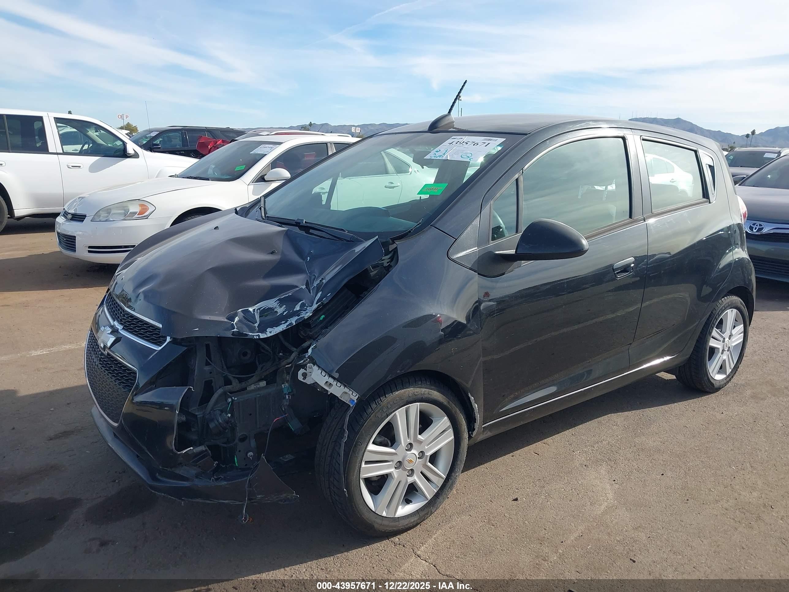 2015 Chevrolet Spark Ls Manual Black vin: KL8CA6S96FC748079