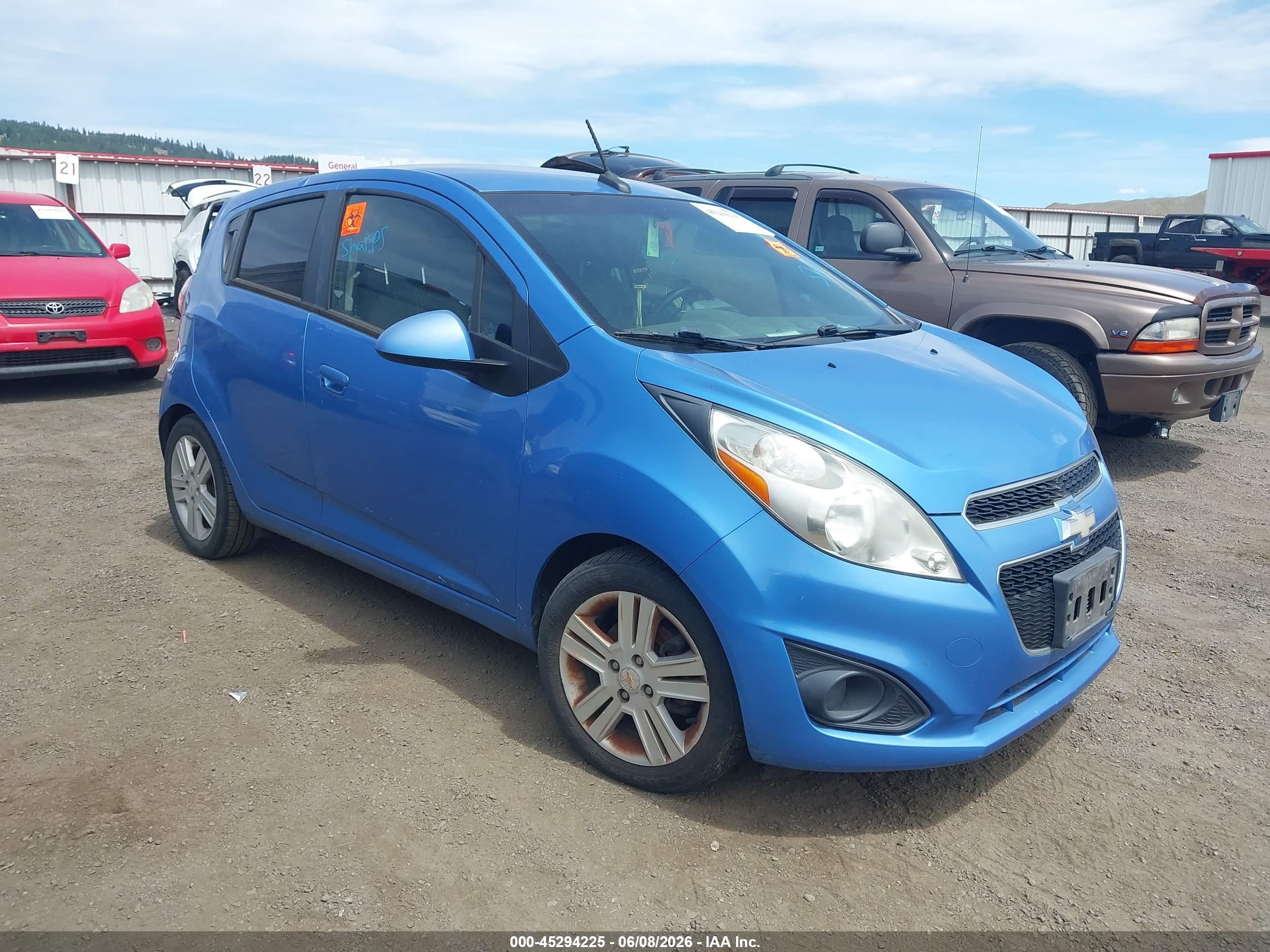 2014 Chevrolet Spark Ls Manual Blue vin: KL8CA6S97EC504214