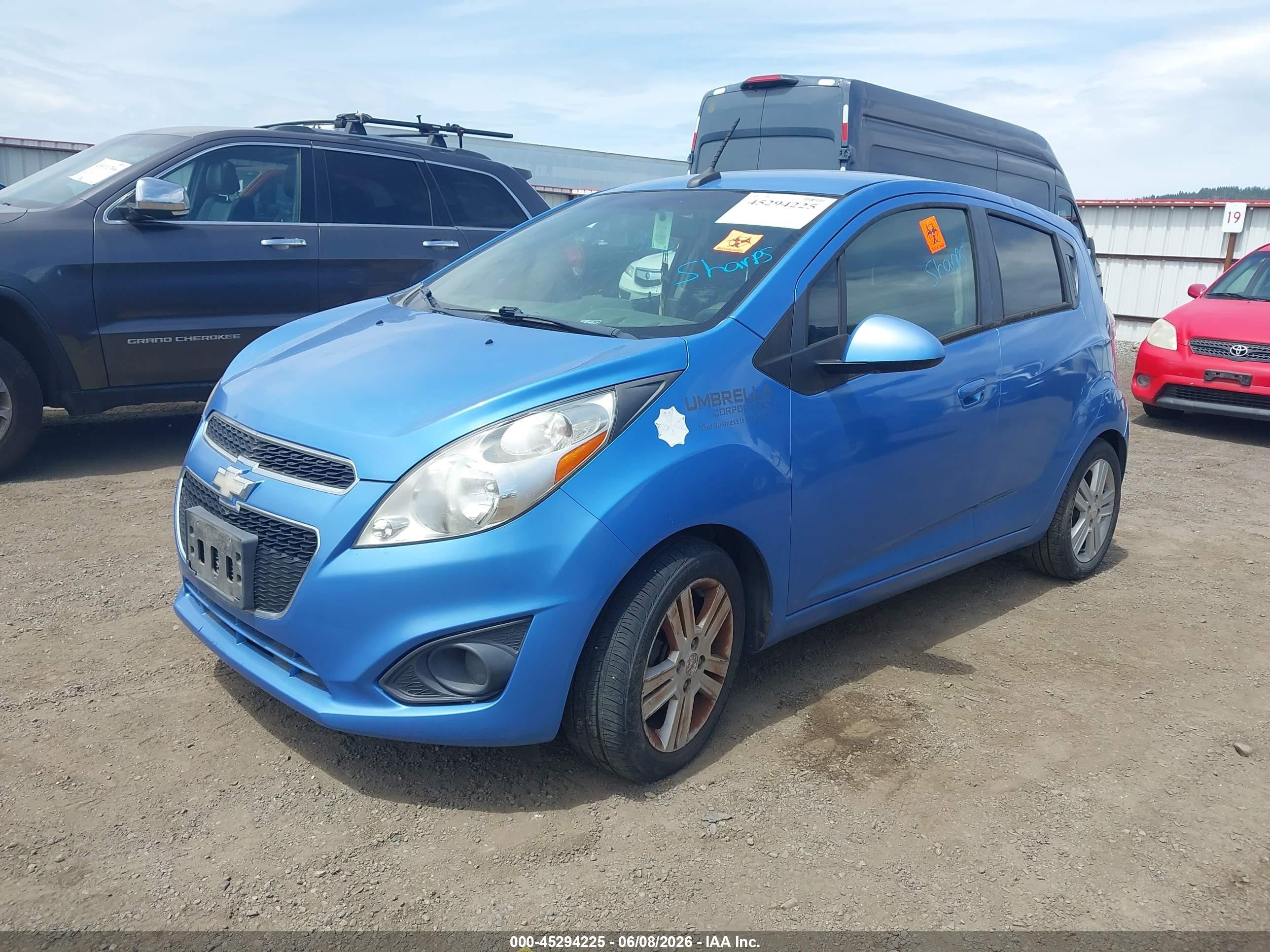 2014 Chevrolet Spark Ls Manual Blue vin: KL8CA6S97EC504214