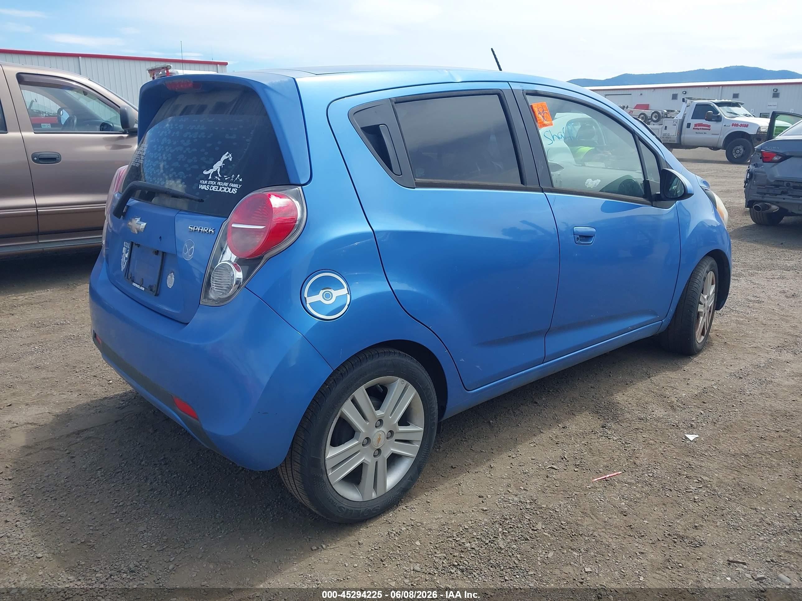 2014 Chevrolet Spark Ls Manual Blue vin: KL8CA6S97EC504214