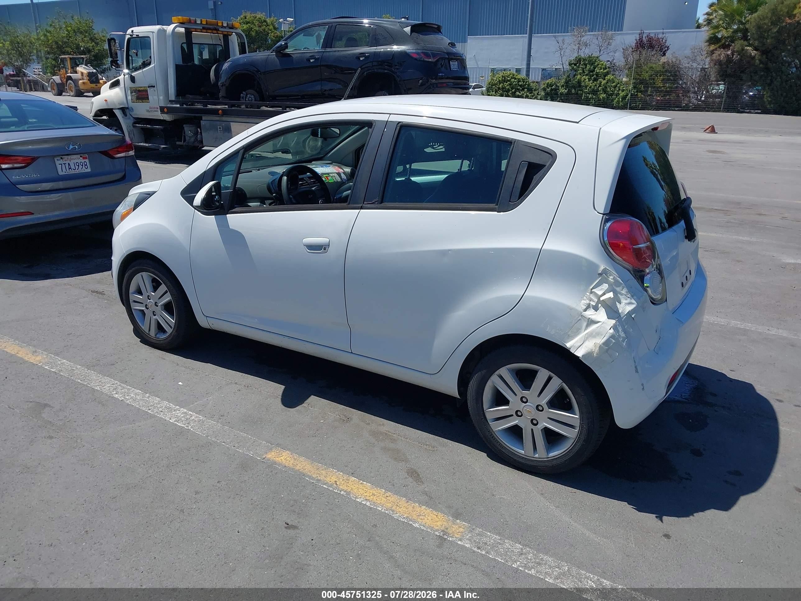 2014 Chevrolet Spark Ls Manual White vin: KL8CA6S98EC509034