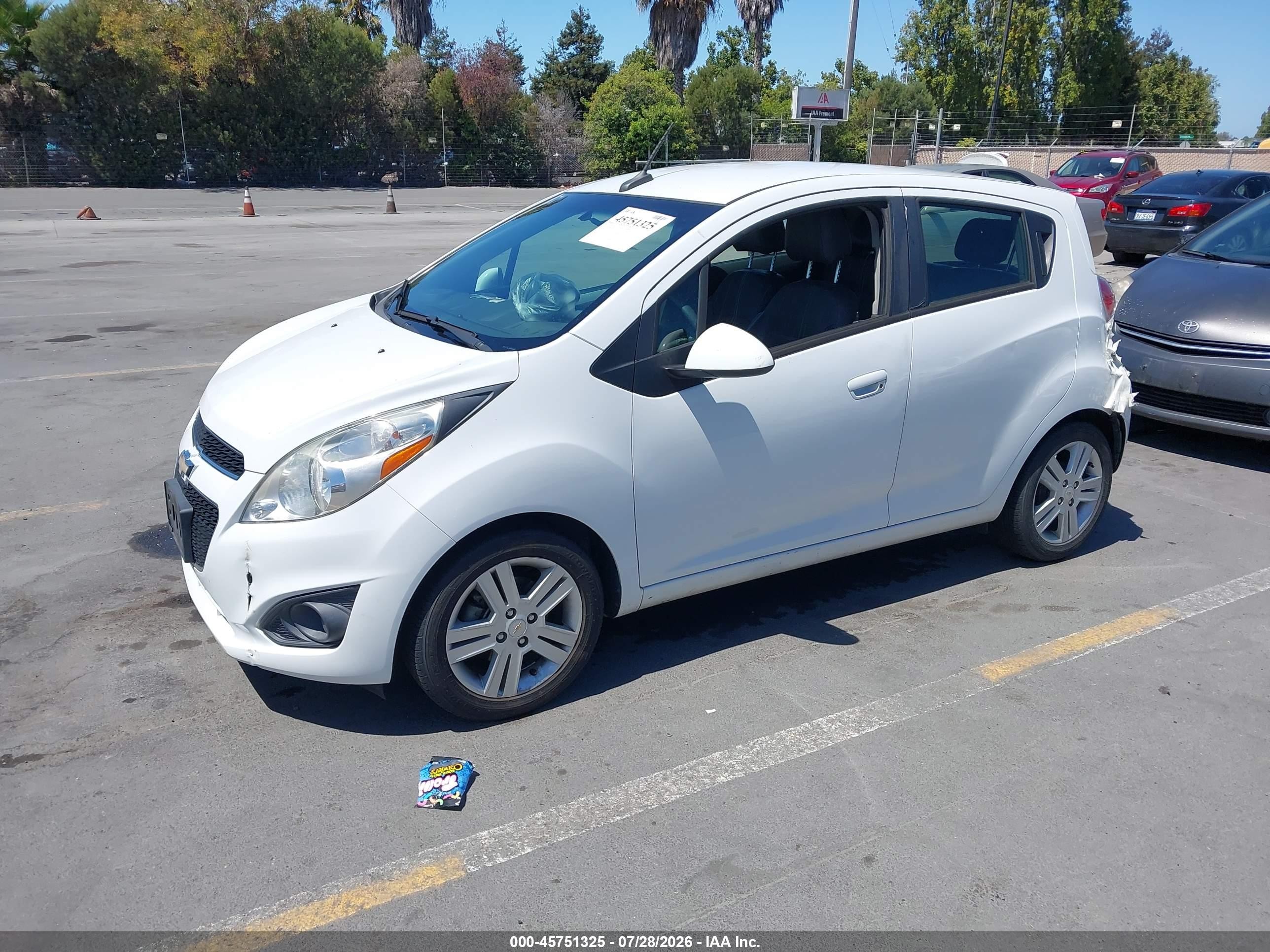 2014 Chevrolet Spark Ls Manual White vin: KL8CA6S98EC509034