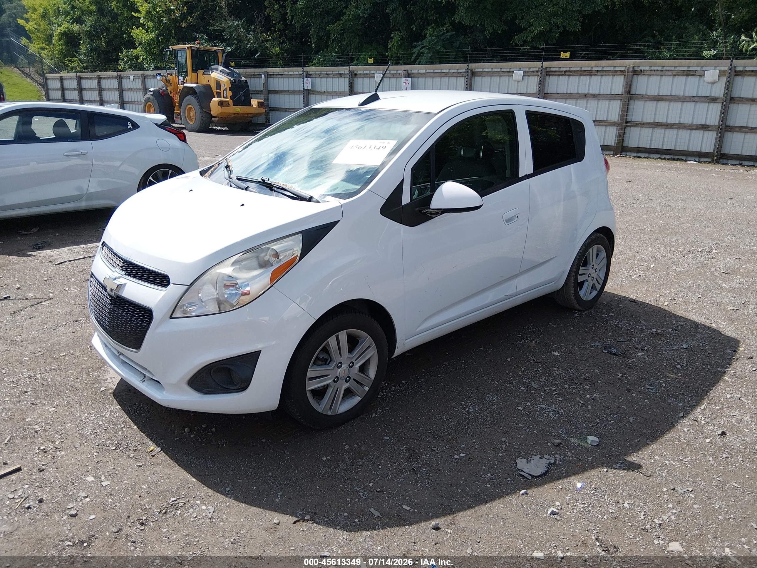 2015 Chevrolet Spark Ls Manual White vin: KL8CA6S98FC744731