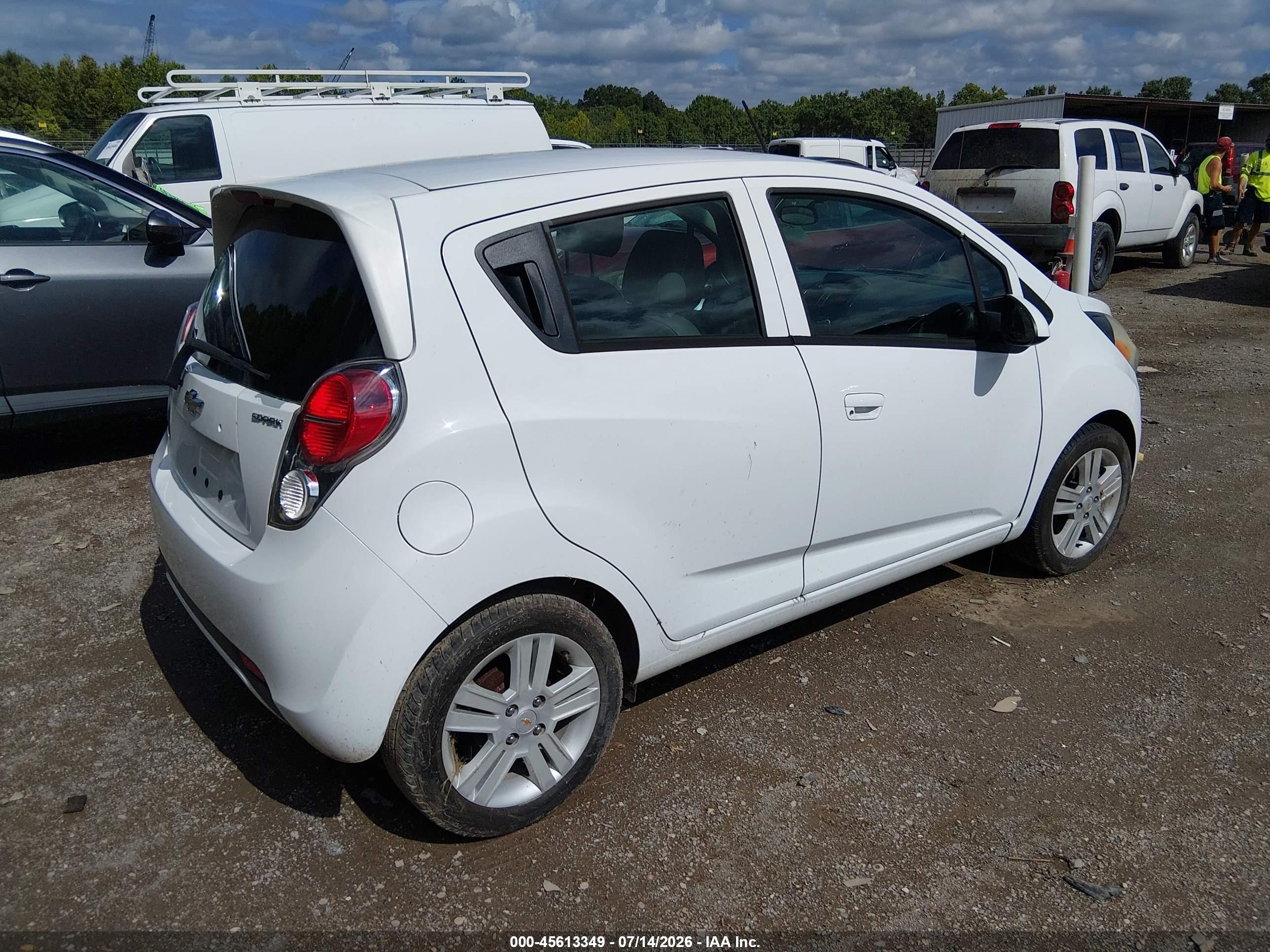 2015 Chevrolet Spark Ls Manual White vin: KL8CA6S98FC744731