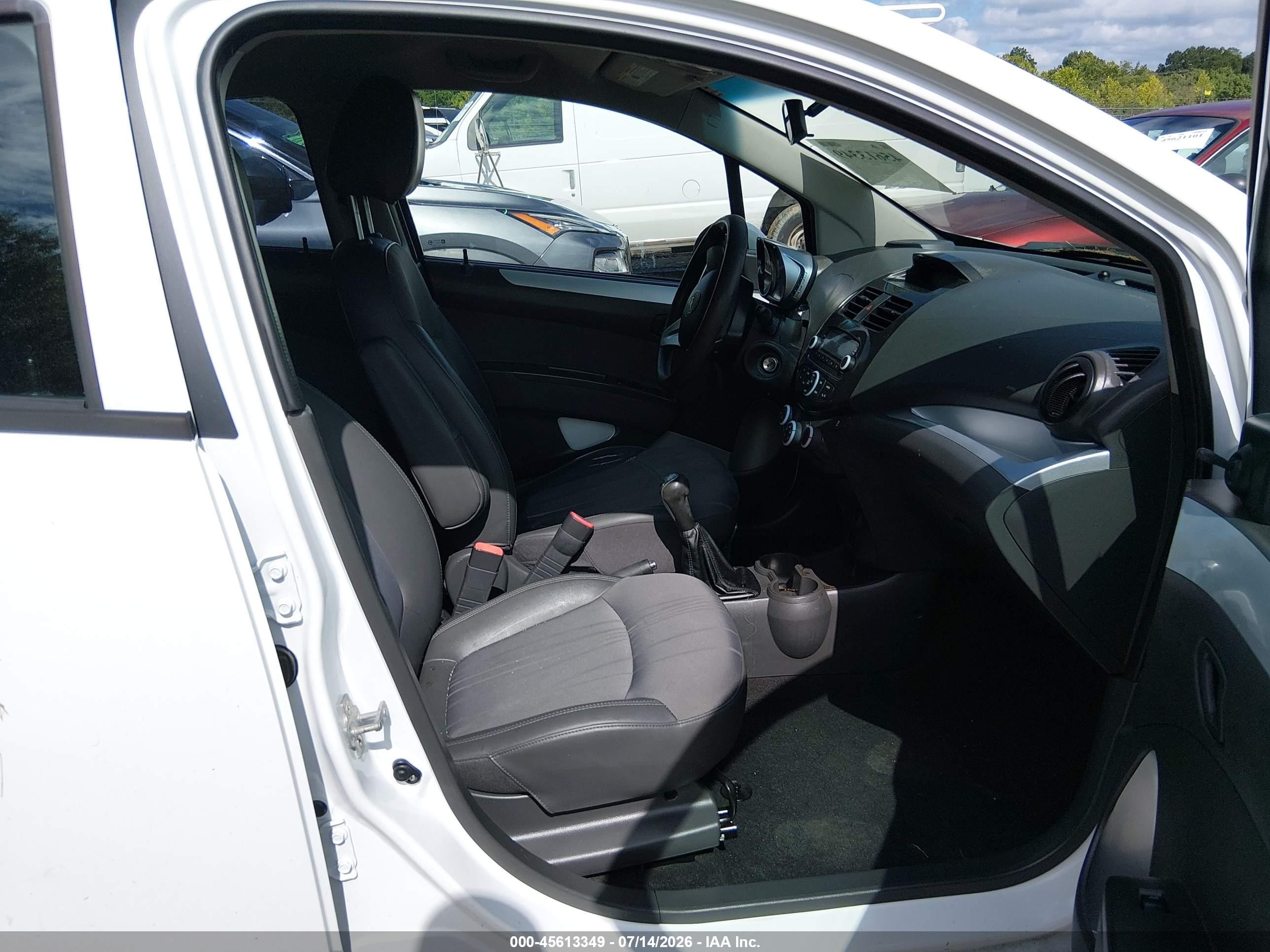 2015 Chevrolet Spark Ls Manual White vin: KL8CA6S98FC744731