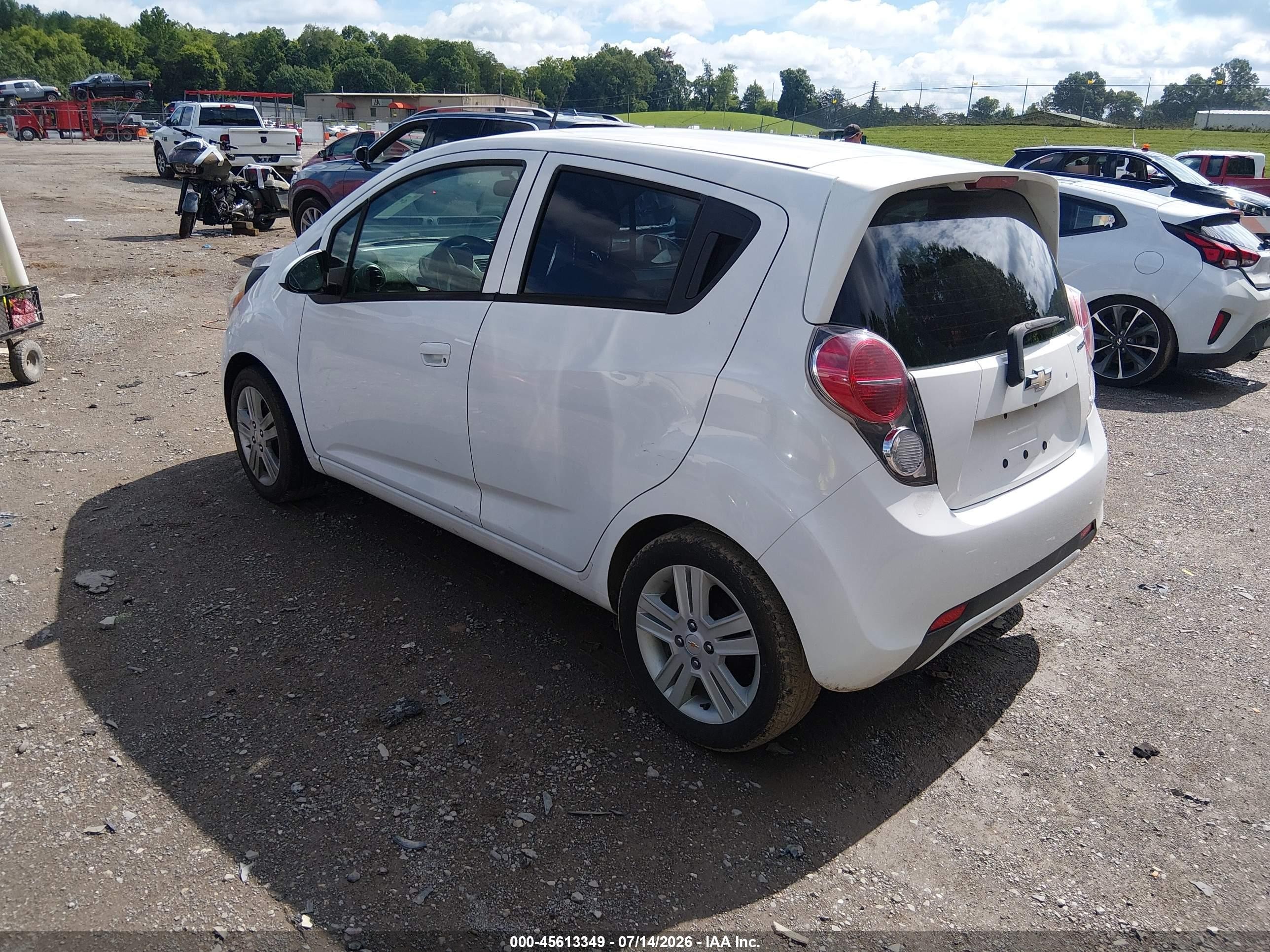 2015 Chevrolet Spark Ls Manual White vin: KL8CA6S98FC744731