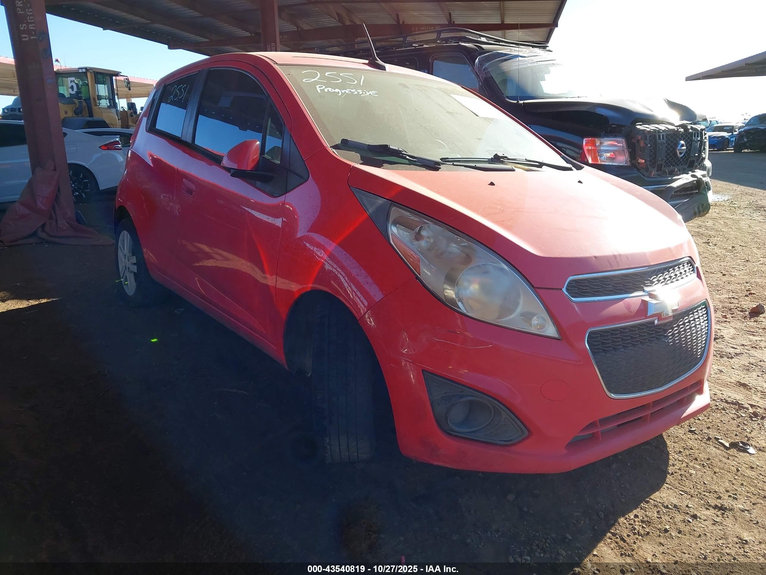 2013 Chevrolet Spark Ls Manual Red vin: KL8CA6S99DC508456