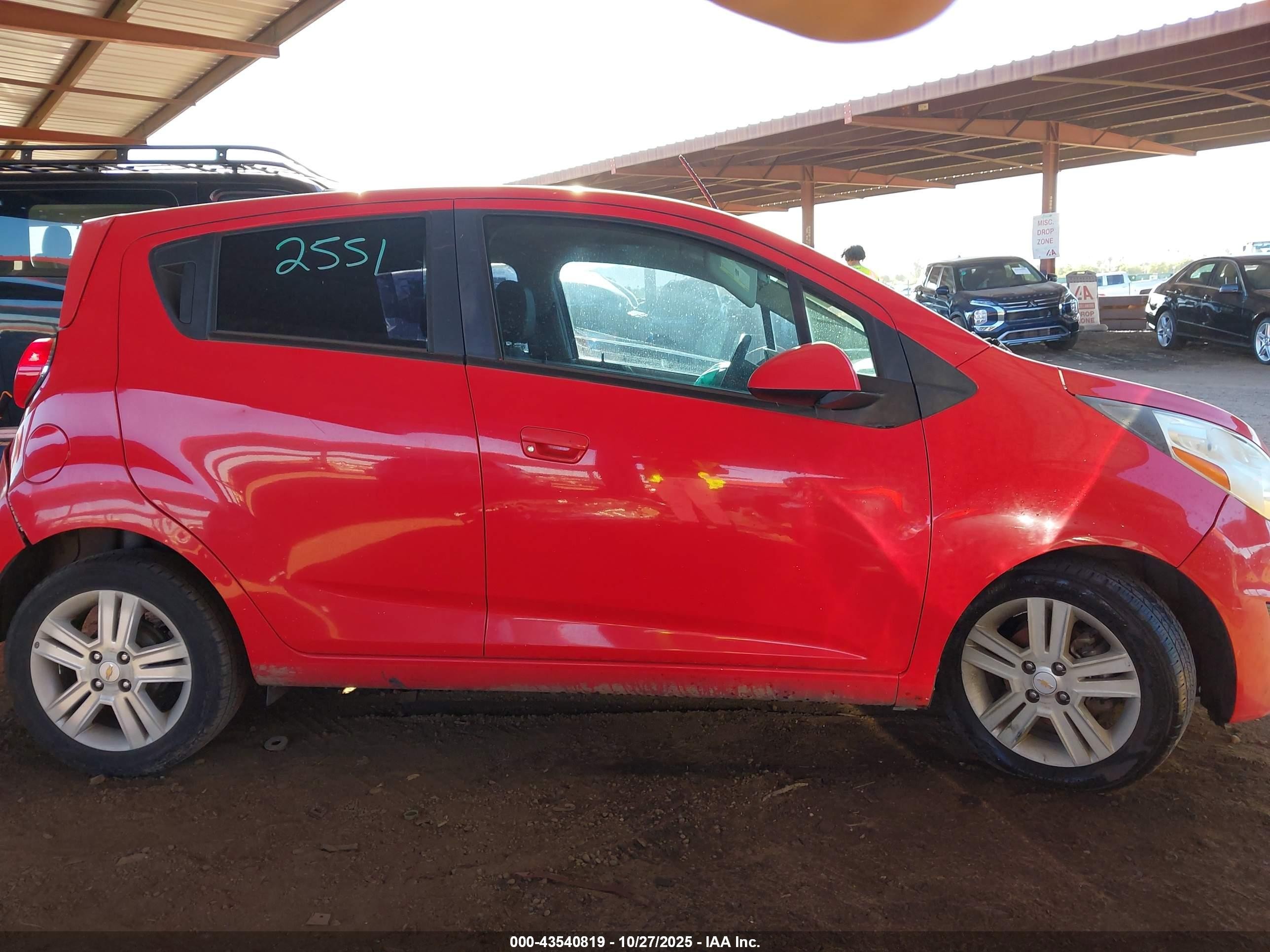 2013 Chevrolet Spark Ls Manual Red vin: KL8CA6S99DC508456