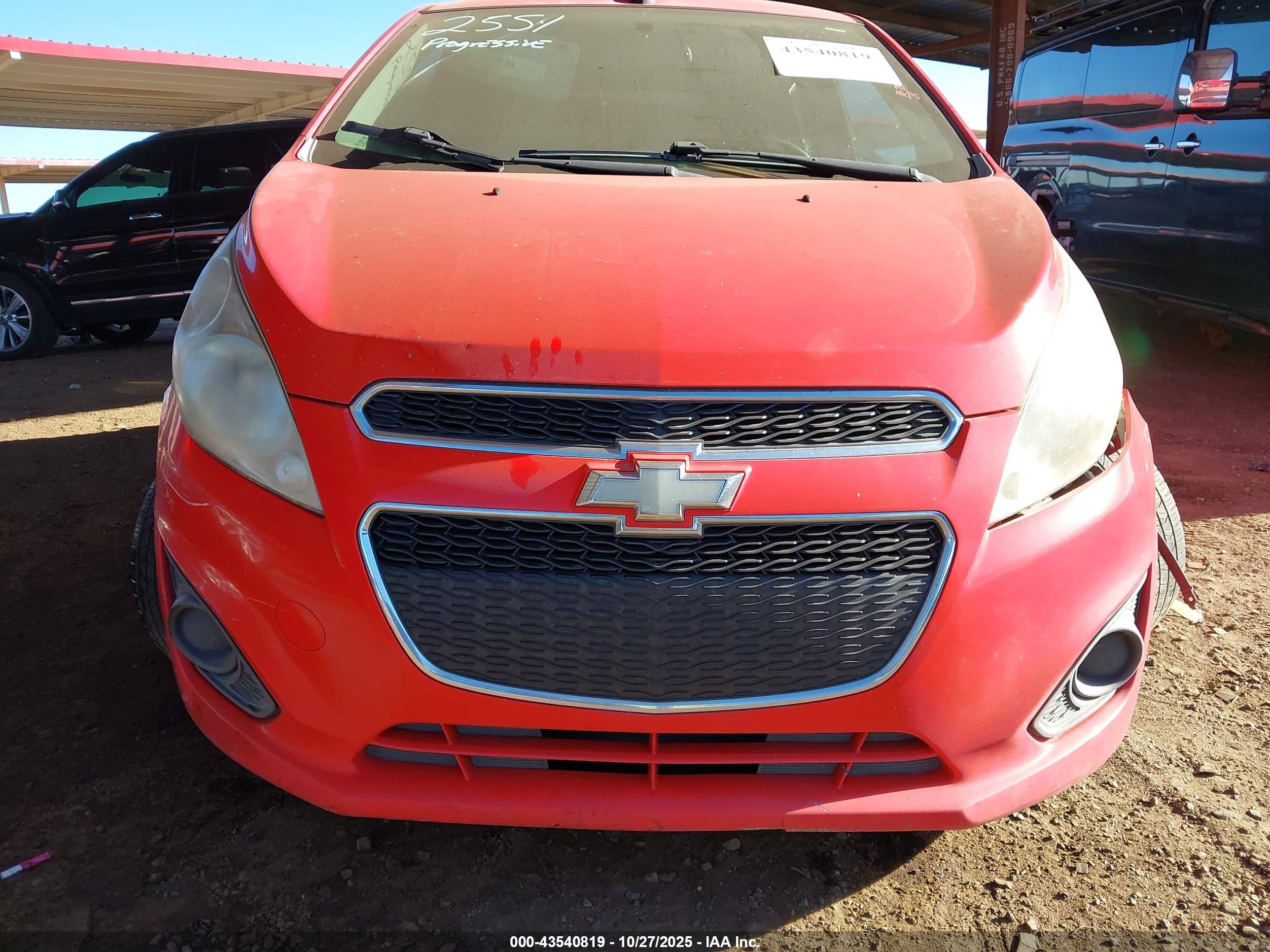 2013 Chevrolet Spark Ls Manual Red vin: KL8CA6S99DC508456